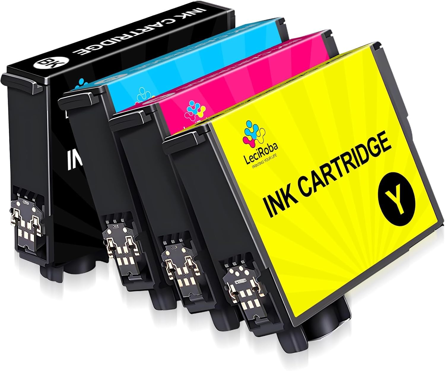 LeciRoba 604xl para Epson 604 cartuchos y Epson 604xl Multipack para Epson Expression Home XP-2200 XP-2205 XP-3200 XP-3205 XP-4200 XP-4205 WF-2910DWF WF-2930DWF WF-2935DWF WF-2950DWF Impresora (4 PK