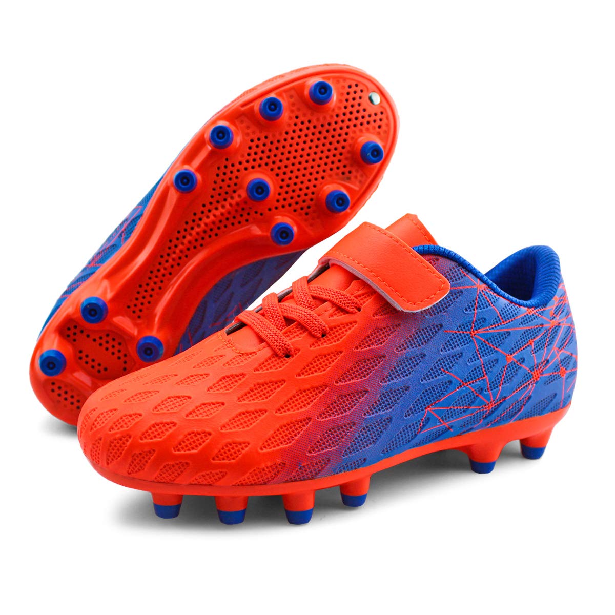 JABASIC Kids Firm Ground Fußballschuhe Jungen Mädchen Sportliche Fußballschuh