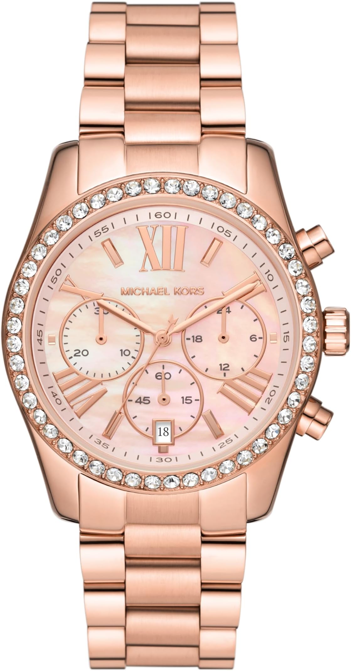 Michael KorsLexington Women's Watch, Stainless Steel Chronograph Watch for Women