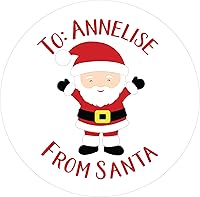 Vista 5 de Christmas Stickers, from Santa Gift Labels and Stickers, Personalized to and from Labels