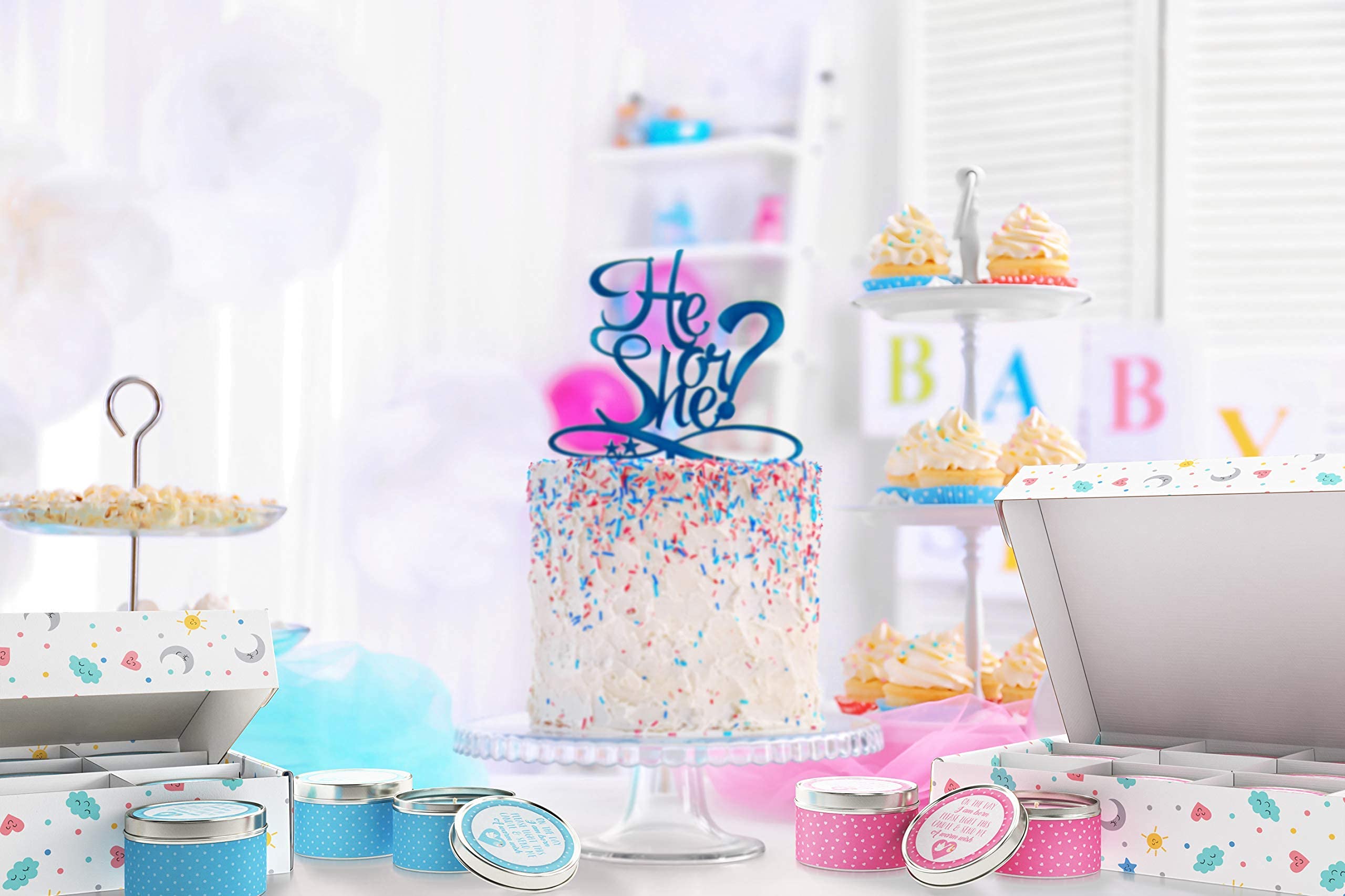 Totally Unique Baby Shower Party Favors Candles for Boys (9 Pack