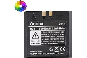 Godox VB18 11.1V 2000mAh Rechargeable Battery and 12 Color Lighting Filter Set