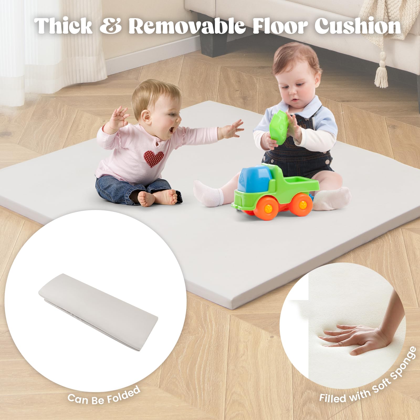 HOMASIS 5 en 1 Tienda de Campaña Infantil con Mesa y Silla, Tipi Infantil con Alfombrilla y Pizarra y Caja de Almacenamiento y Caja de tizas, para Niños de 2-6 Años (con 6 Caja)