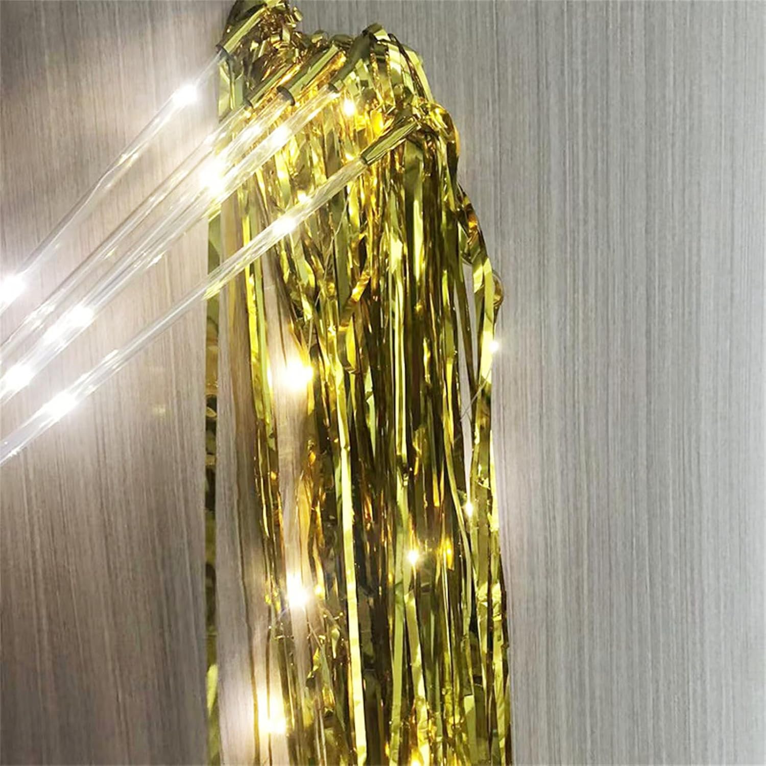 10Pieces Portable LED Light Wand Sparkling Tinsels Tinsels with LED Lights for Parties and Gatherings Magical