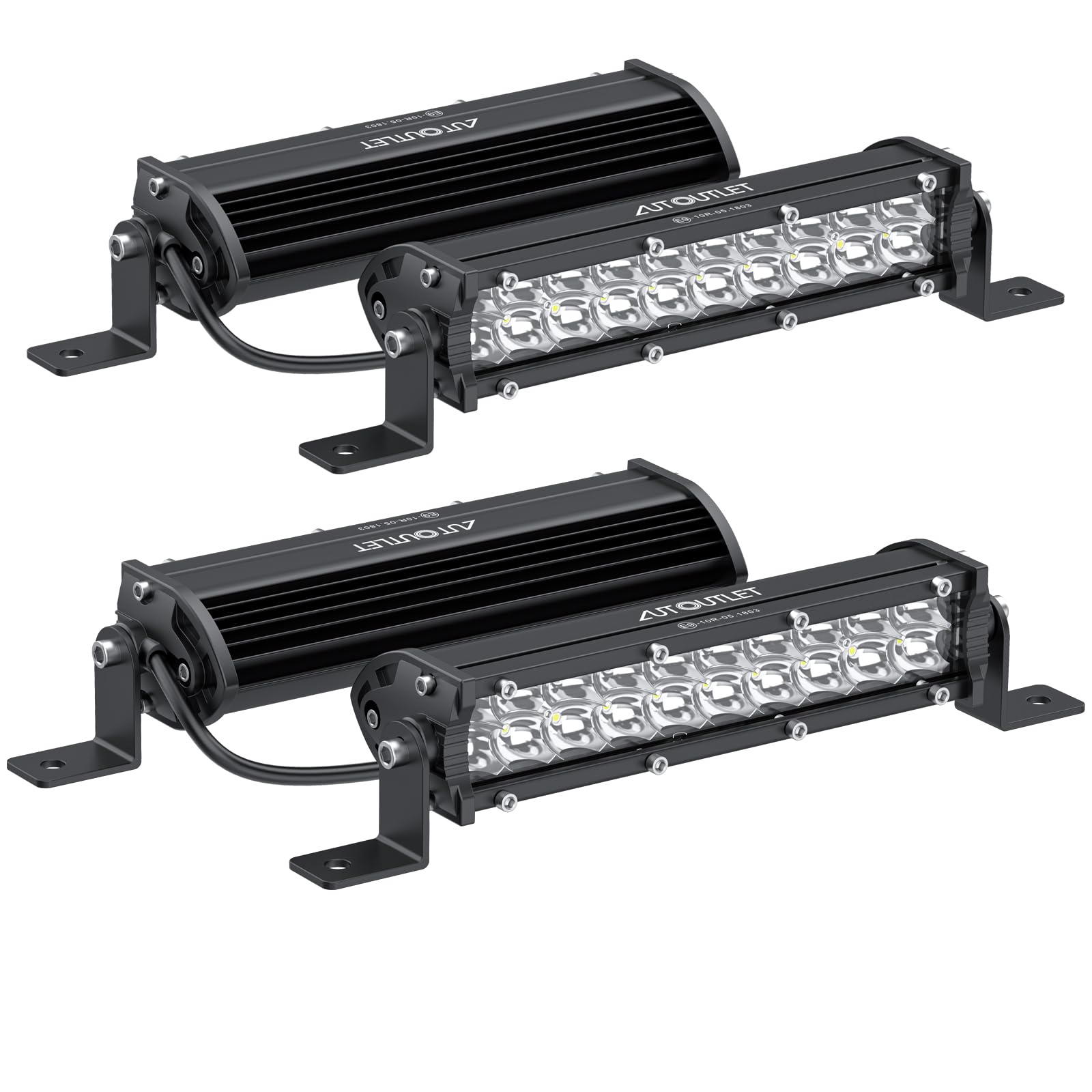 AUTOUTLET 24 LED Zusatzscheinwerfer 72W 4800LM Auto Scheinwerfer Offroad Spotlight DC 10-30V 6500K IP67 Wasserdicht Arbeitslicht für SUV Truck Traktor LKW Bagger usw(4 Stück)
