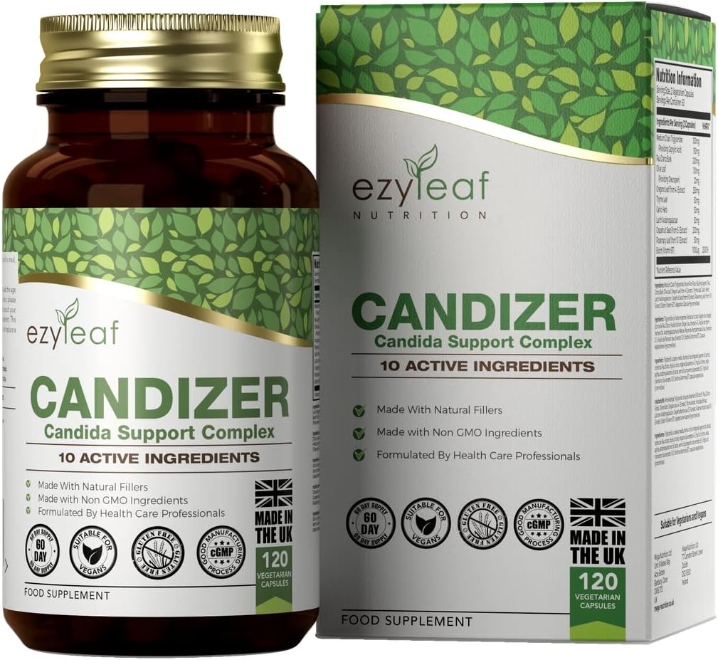 Ezyleaf Candida Support 120 Candida Complex Capsules with Grapefruit
