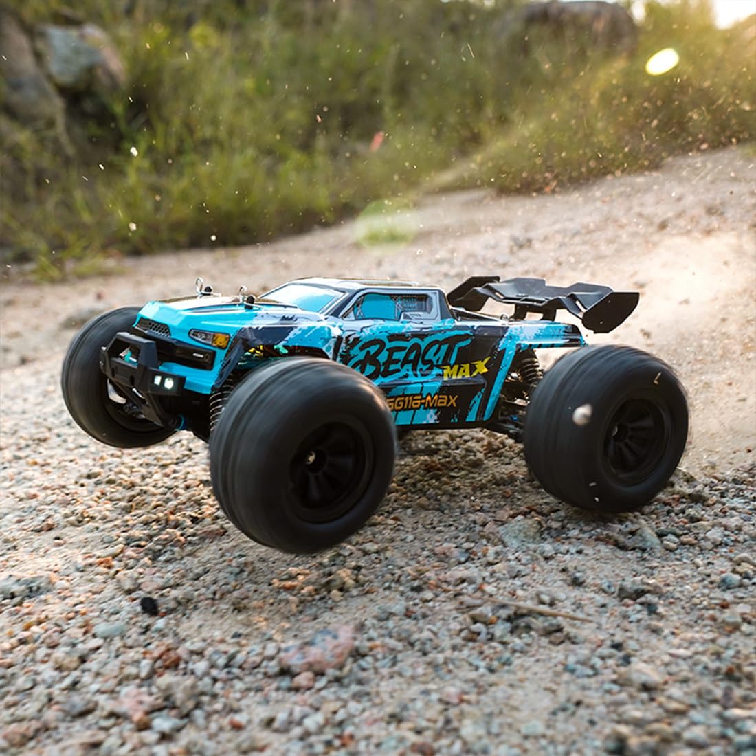 Samochód terenowy RC w skali 1/18, SG116MAX, szybki amfibia, 4WD RC, ciężarówka terenowa ze światłami LED, zdalnie sterowana ciężarówka dla dorosłych (wersja bezszczotkowa)