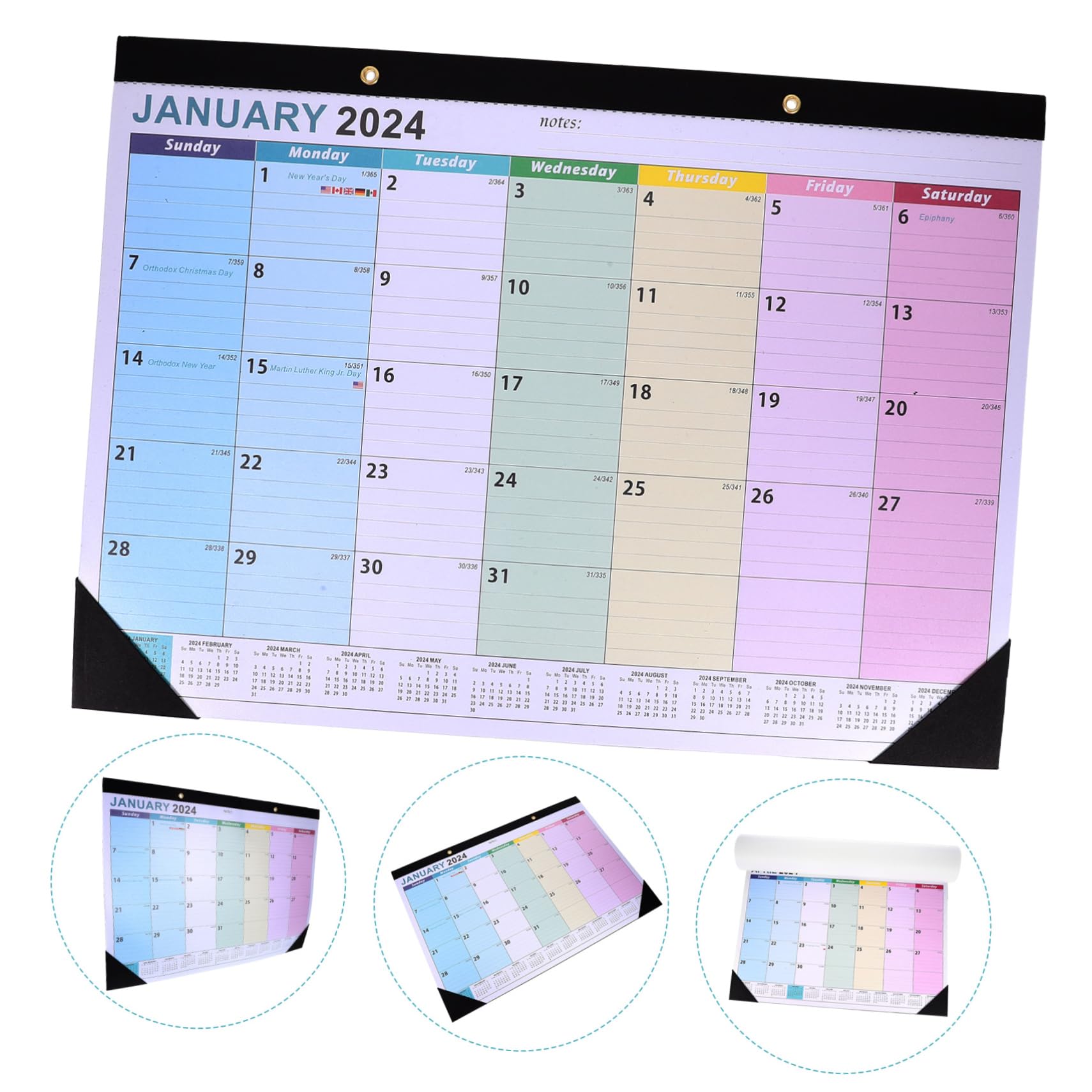 VILLCASE 5stücke Monatskalender Englischer Wandkalender Mit Monaten Countdown- Für Zuhause Büro Und Schule Einfach Zu Und Organisiert Ihre Termine