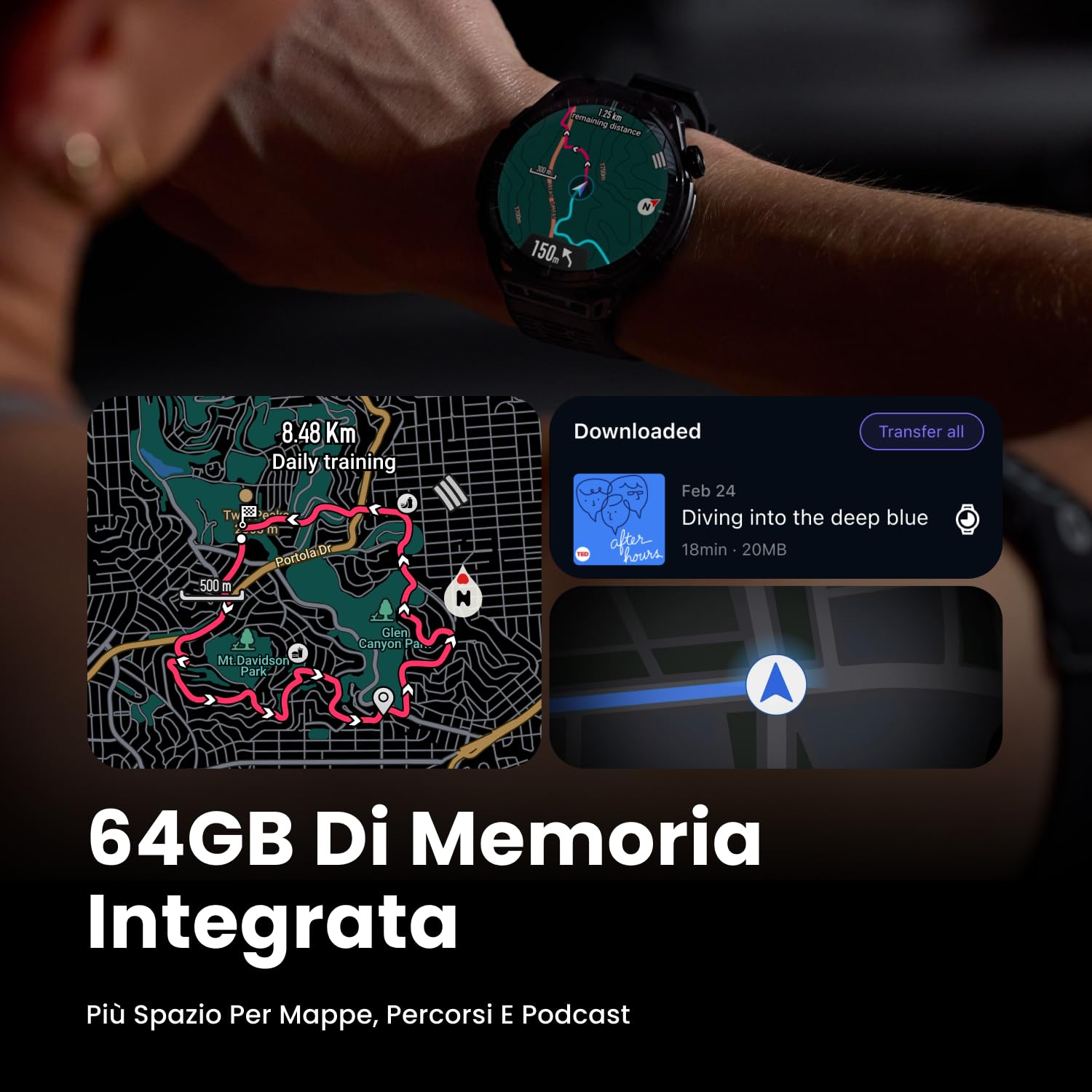 Amazfit Balance 3 Smartwatch GPS 48mm, AMOLED da 1,5" con Vetro Zaffiro, Cassa in Acciaio Inox, NFC, Autonomia fino a 21GG, Torcia, 64GB, Mappe Offline, 10 ATM, 180+ Sport e Fitness Tracker HYROX