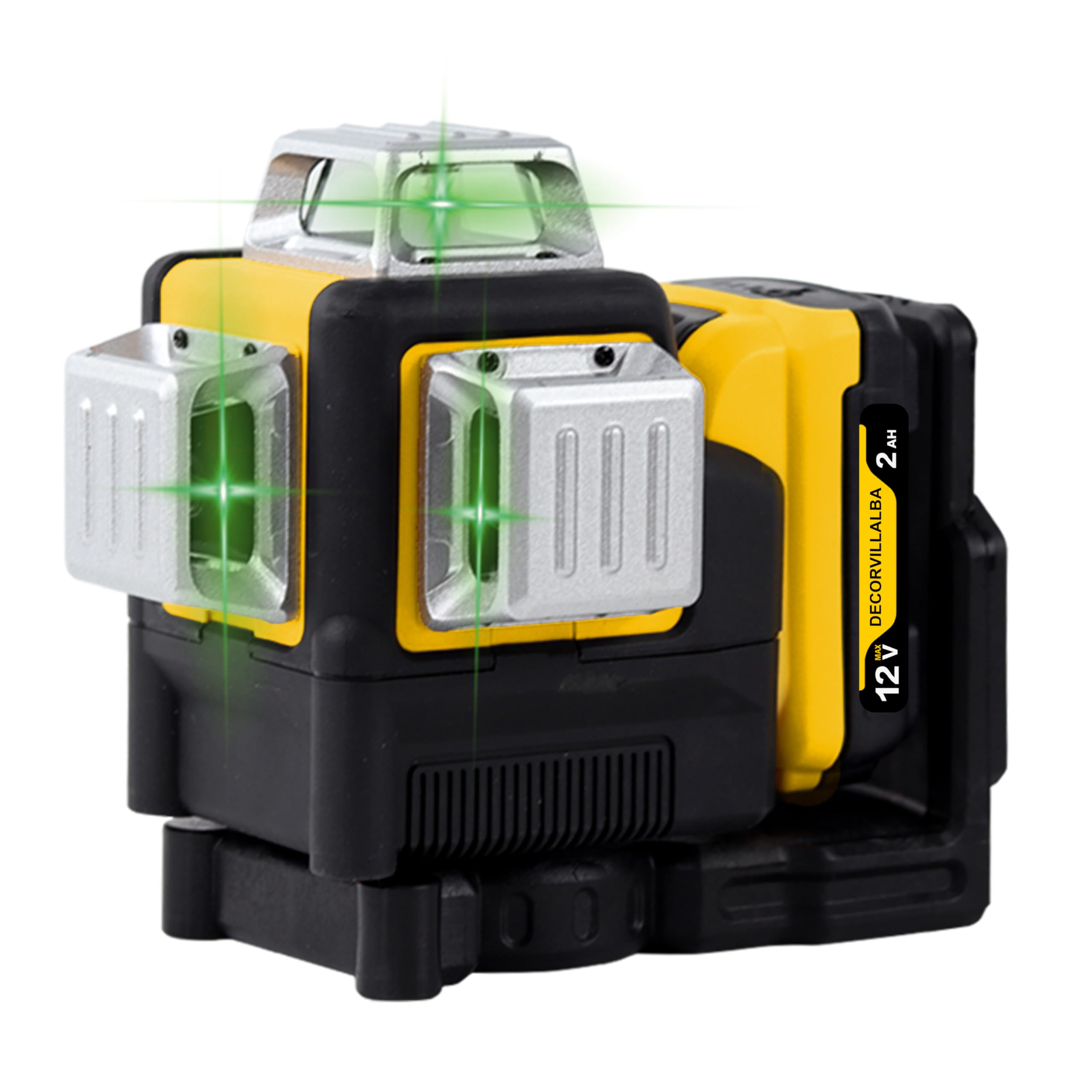 laser de 12 Líneas/Nivel Laser Autonivelante de batería de Litio recargable/Herramienta de Nivelación con Líneas Verde de Inclinación Horizontales Verticales
