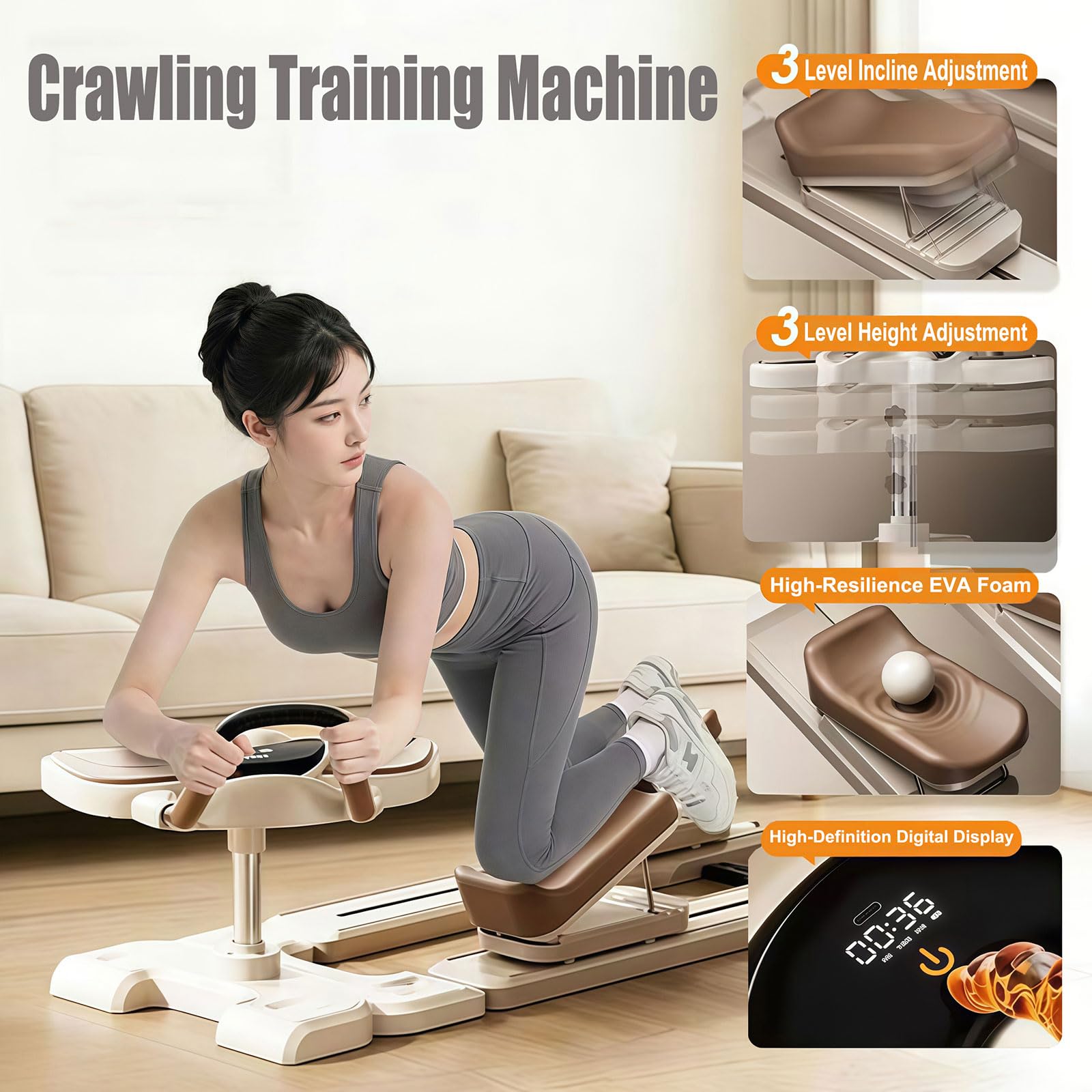 Spine Twist and Stretch Trainer, Multifunktionales Krabbel-Trainingsgerät – Dynamischer Wirbelsäulen-Twist- & Dehntrainer – Crawling Exercise Machine Für Rumpf, Gesäß, Beine