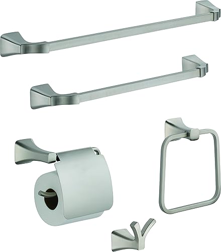 Miniatura 3 de DELTA FAUCET 75235-SS Tesla - Gancho doble para bata, acero inoxidable