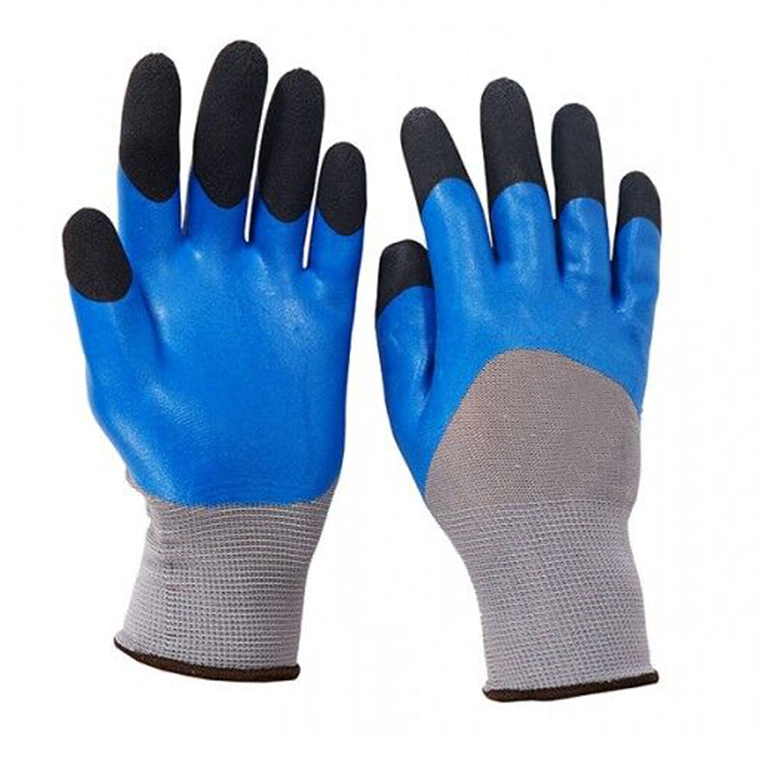 Buy Robustt Nylon Nitrile Half Coated ( Back Also) Industrial Safety