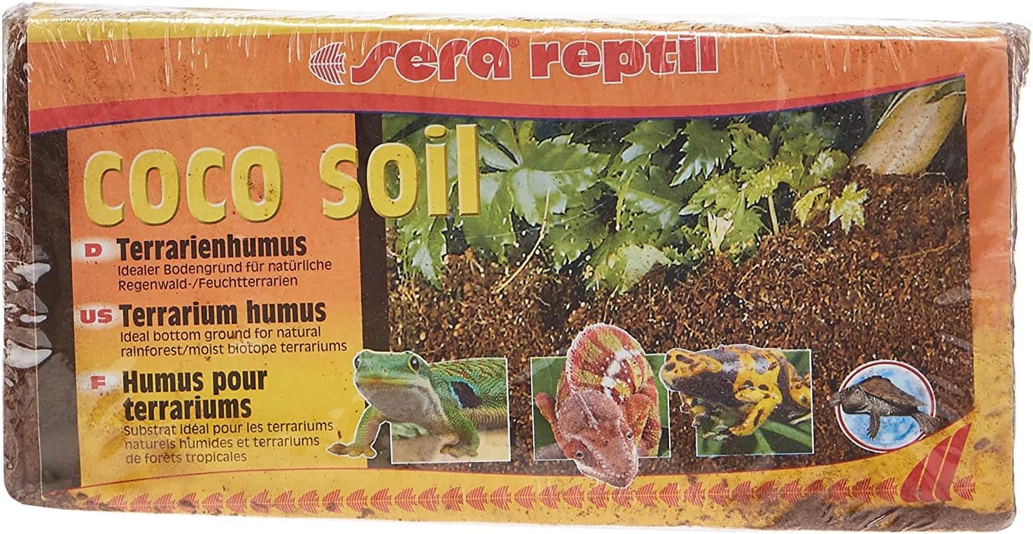 Sera Reptile Coconut Fibre Coco Soil 8 Litres Terrarium Humus, 650G Make For Wet Terrarium, 32042, Pet Supplies
