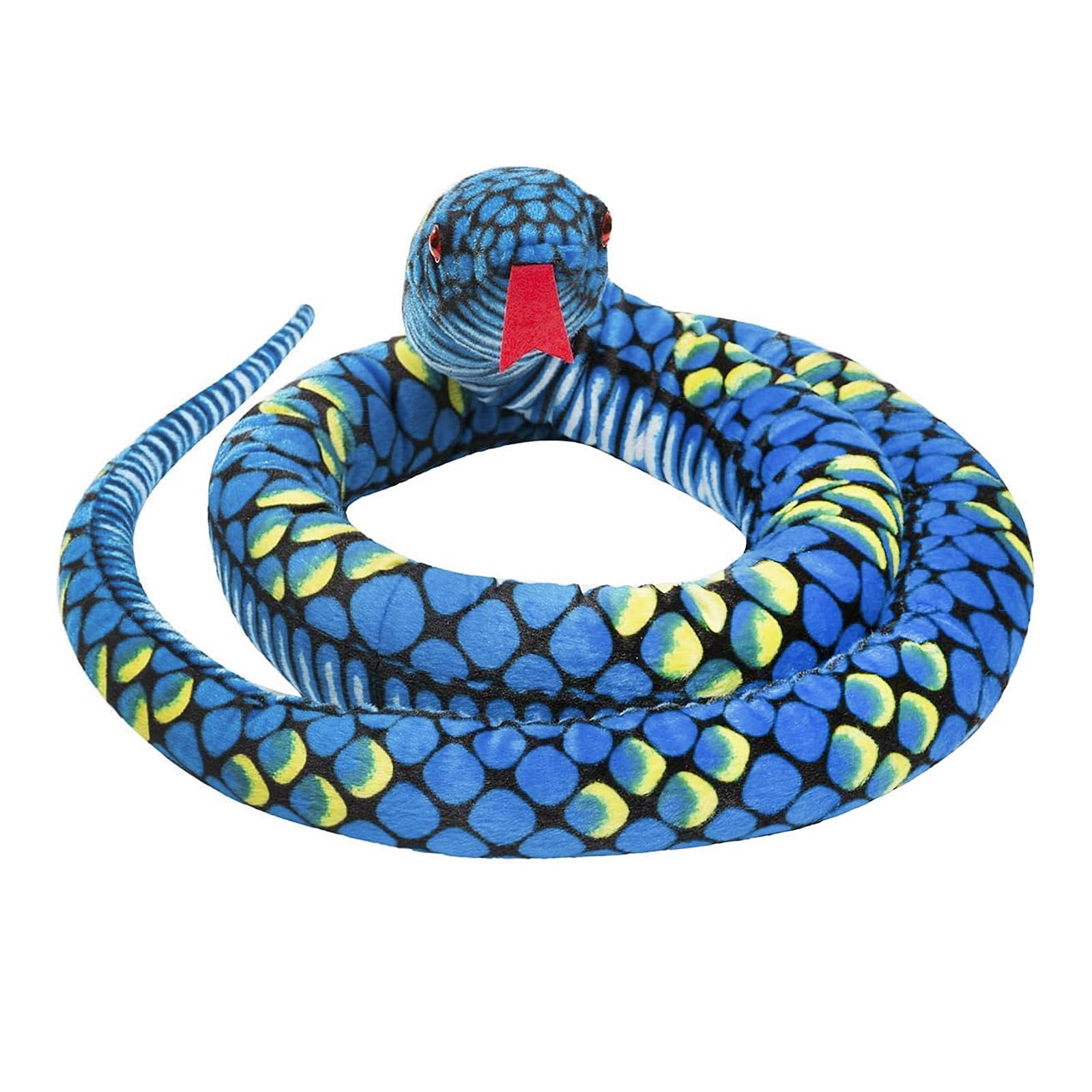 TINAYAUE 280cm/110in Plush Snake Toy Lifelike Snake Toys Soft Cuddly Snake Doll Large Stuffed Animal Plush Toy Scare Adults Kids Scream and Jump Halloween Play Pranks Joke Props - Image 4