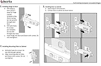 Vista 4 de Berta (2,4,10,25,40,50) Bisagras europeas de cierre suave sin marco, 110 grados 3D ajustable clip en bisagras ocultas de puerta del gabinete