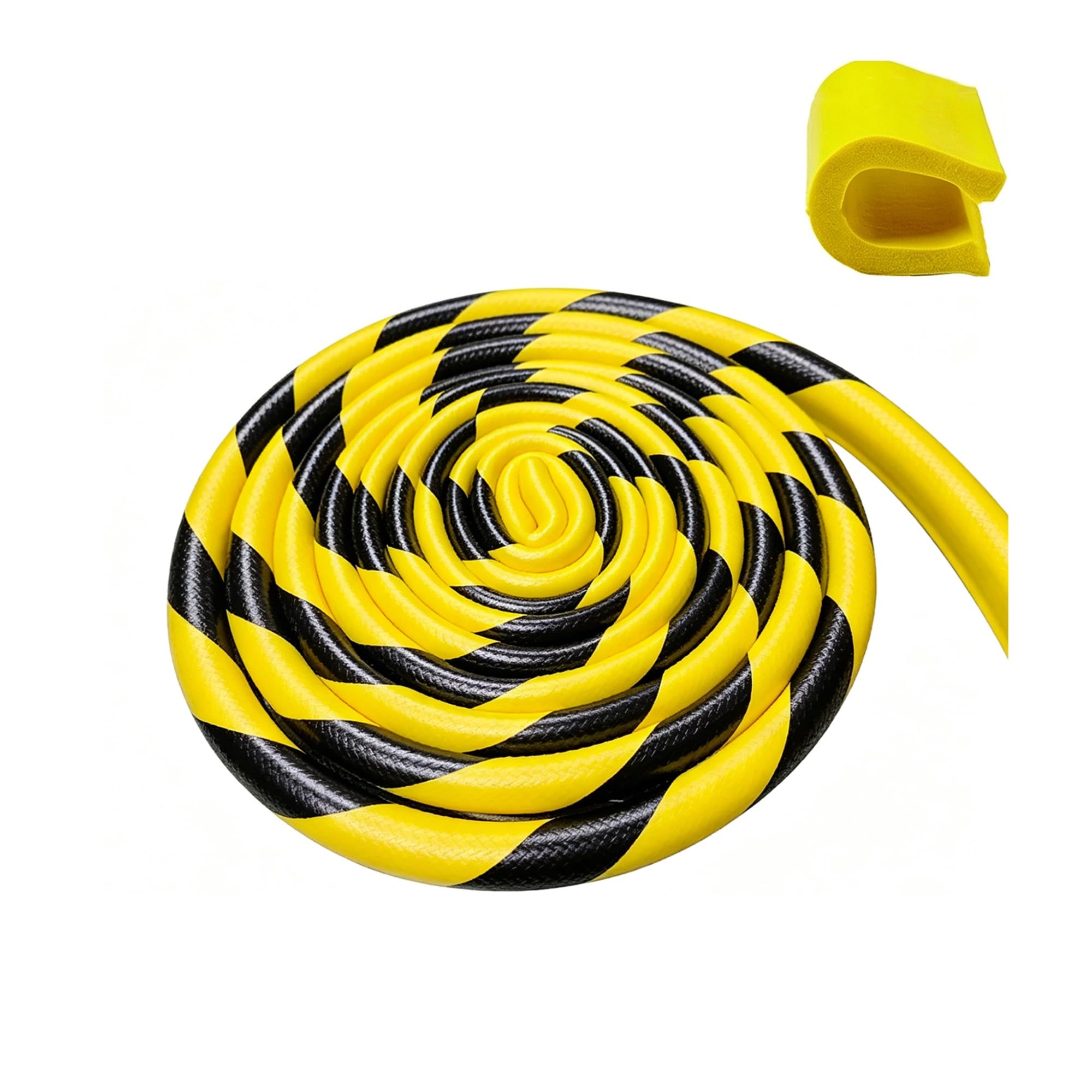 Yellow Black Safety Bumpers High Visibility, Foam Wall Edge Corner Guards, Self-Adhesive Garage Wall Protector for Factory, Parking Area