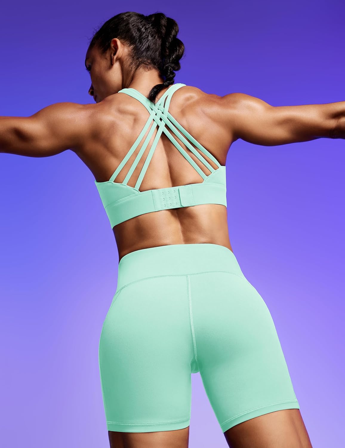 IUGA Sports Bras for Women High Support Large Bust High Impact Womens Sports Bras Strappy Padded Sports Bra - Image 5