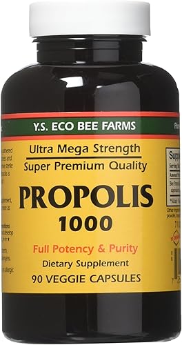 Granjas de abeja orgánica de Y.S. propóleos crudos sin procesar 0,035 oz 90 cápsulas, 1