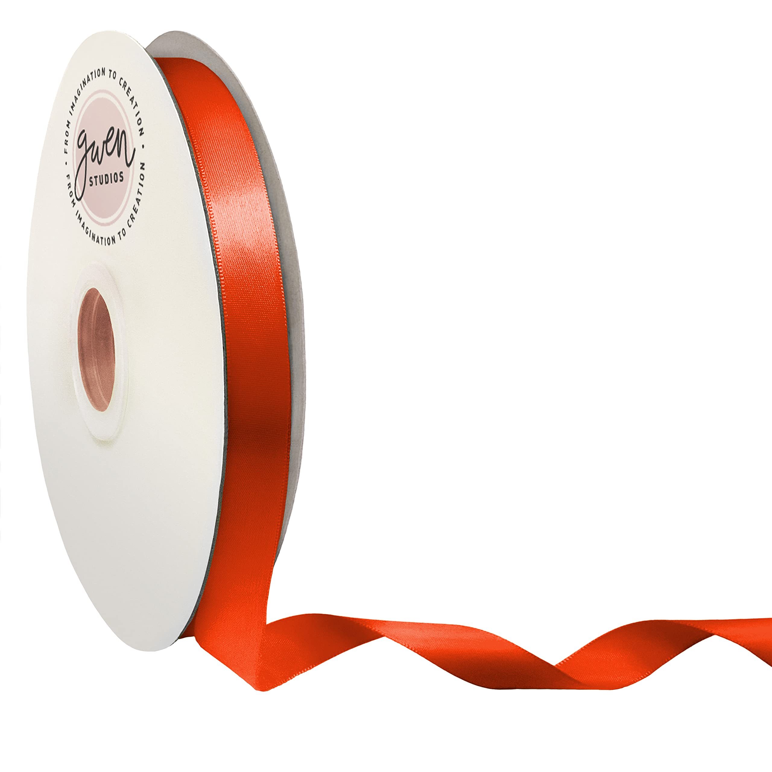 5/8" Orange Double Faced Satin Ribbon, 100 Yards for Craft Projects, Bows and Gift Wrapping