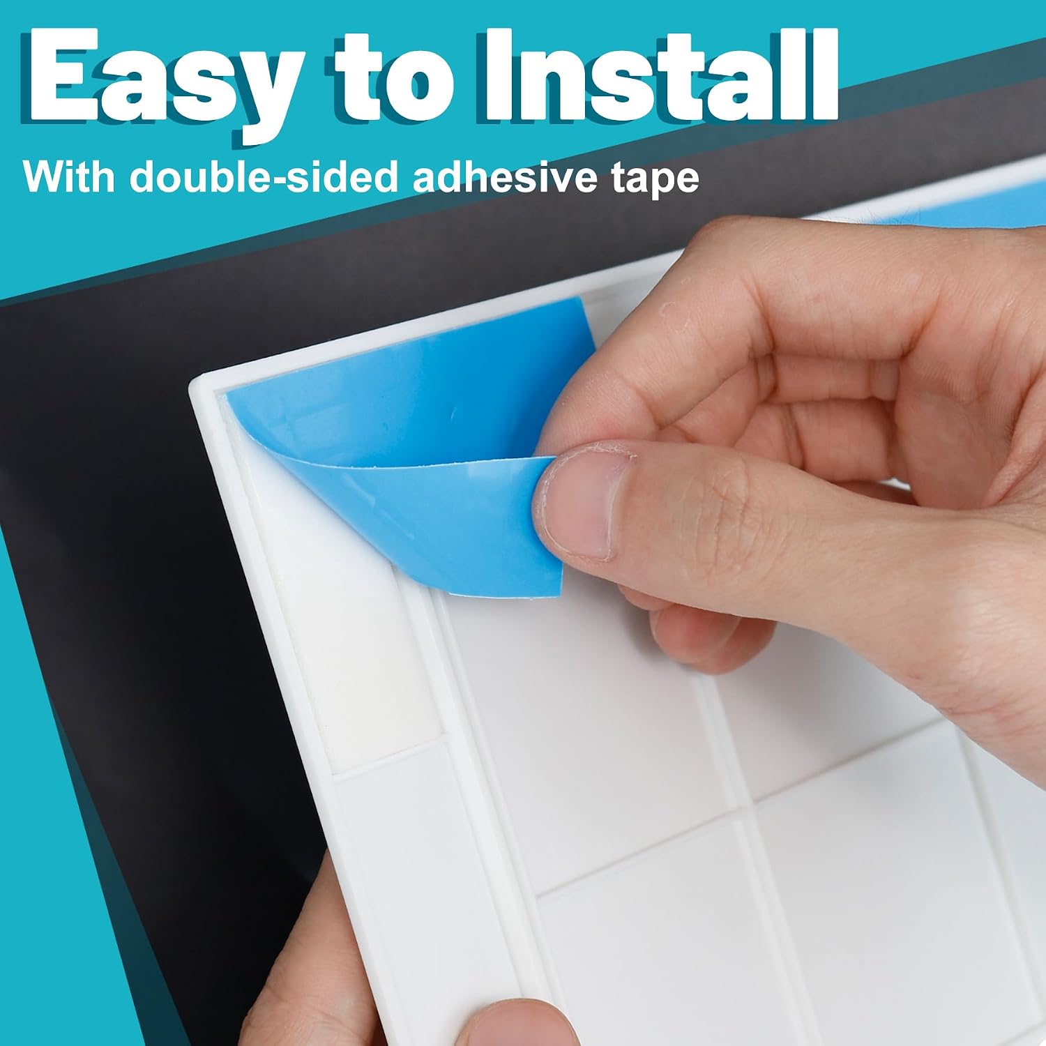 8" x 12" Self-Adhesive Wall Access Panel, White, ABS Plastic, Modern Style, Easy Install, Paintable, Wall & Ceiling Hole Cover for Plumbing, Electrical Cables, Wiring
