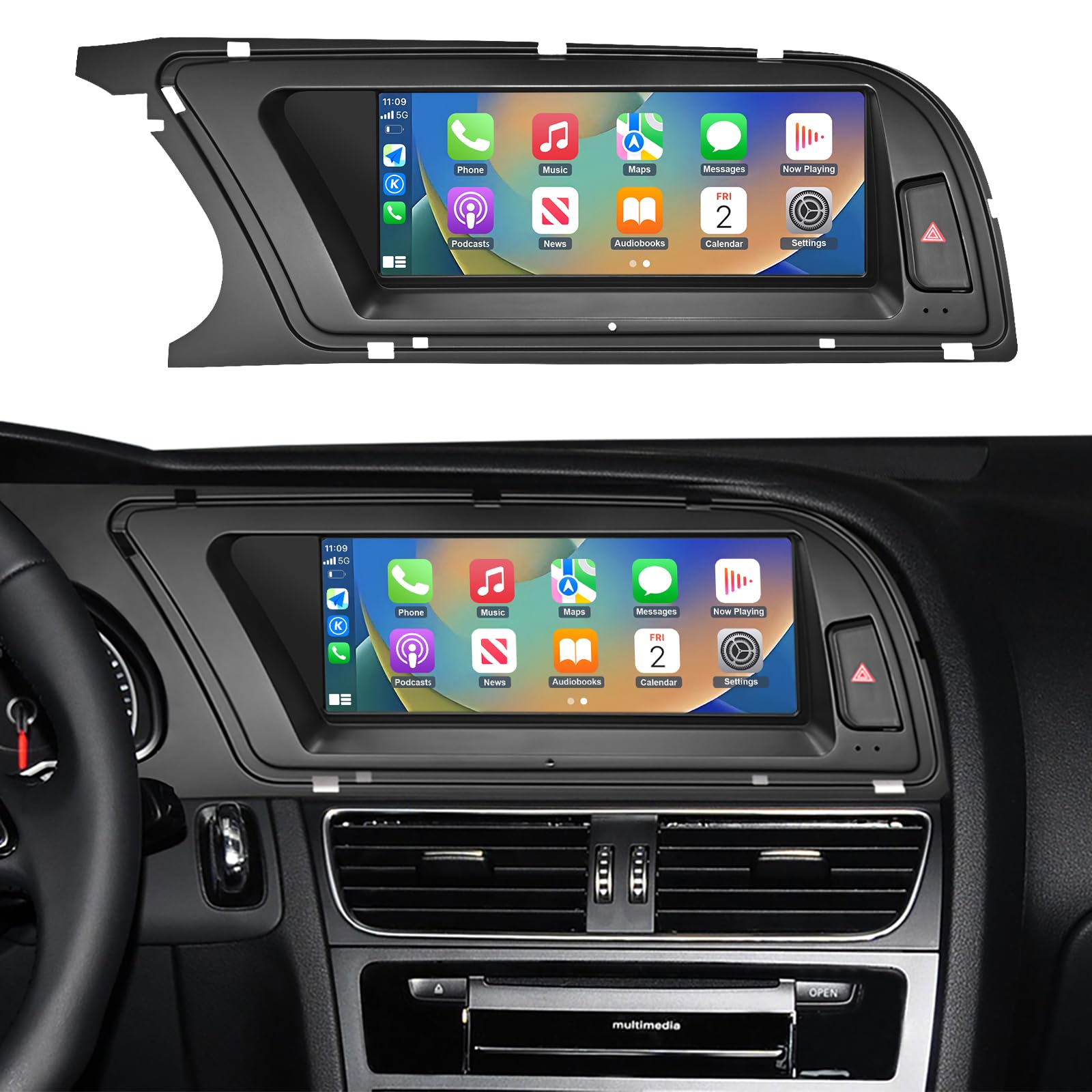 Amazon.com: Road Top 8.9 Inch Wireless CarPlay Screen for Audi A4