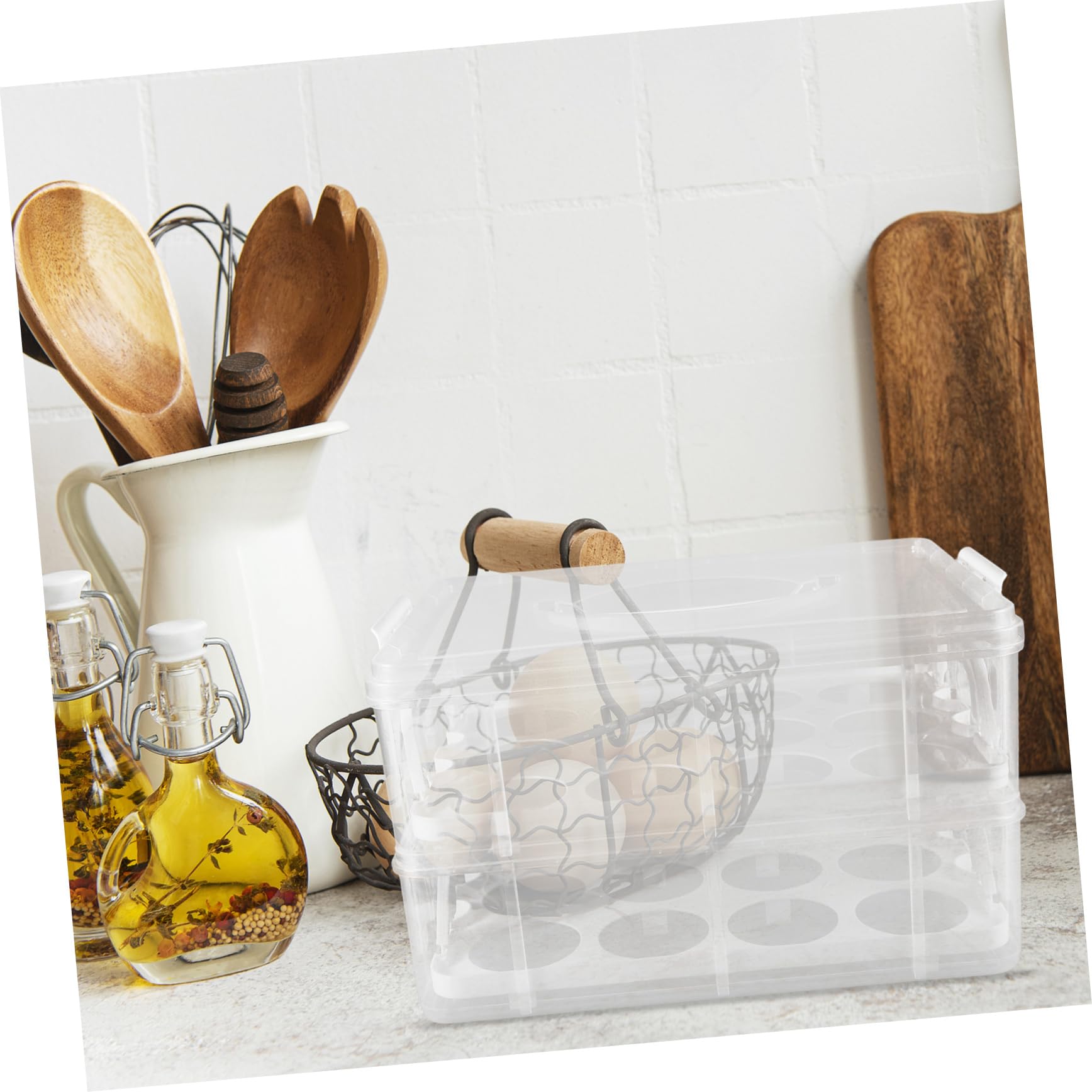 Zerodeko Weiße Kunststoff Dessertbox mit Duallayer Struktur und Transparentem Design Luftdichter Cupcake Transportbehälter für Desserts und Kleine Gegenstände