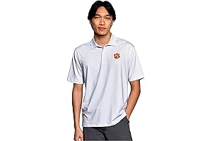 Men's Clemson Tigers Collegiate Premium Moisture Wicking Stretch Fit Diamond Print Polo
