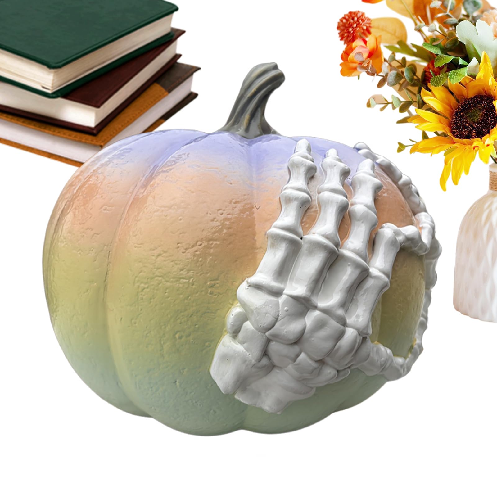 Statue de squelette d'Halloween et figurine gothique de collection pour décoration d'intérieur
