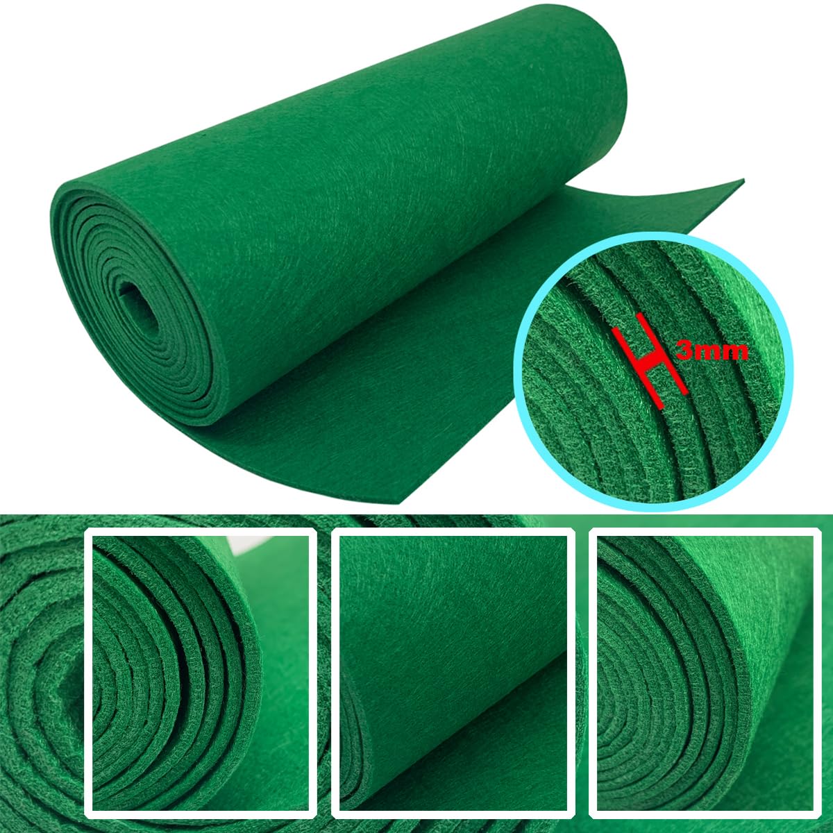 Moinkerin Filzstoff 2 Rollen 150x30 Cm - 3mm Dicke Für Basteln & Nähen