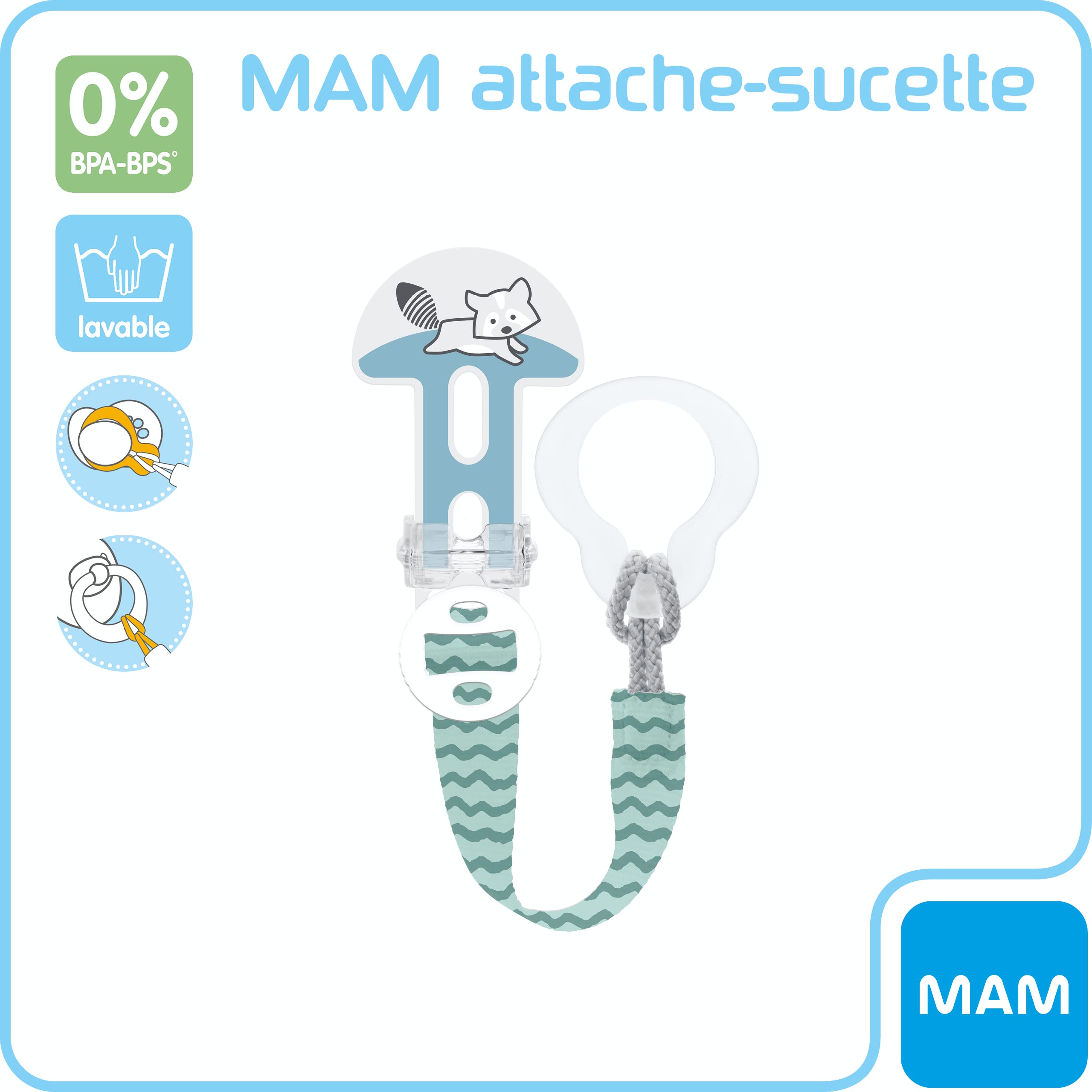 Clip Portaciuccio MAM - Ferma Ciuccio Per Vestiti Neonato - Foto 12