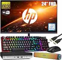 HP ProDesk 600 G4 8GB/SSD256GB モニター付き Amazon.com: HP ProDesk 600 G4 Mini Desktop Computer with 24