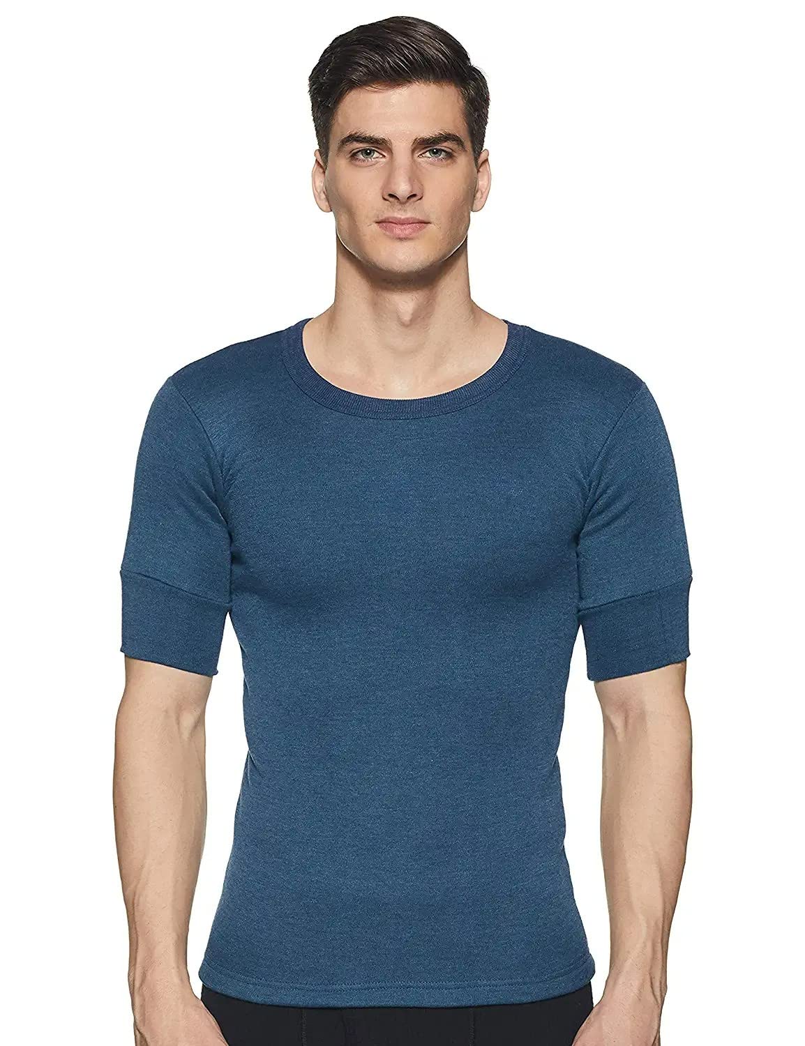 AlfaBodywarmer Men's Half Sleeves Round Neck Thermal Top Vest