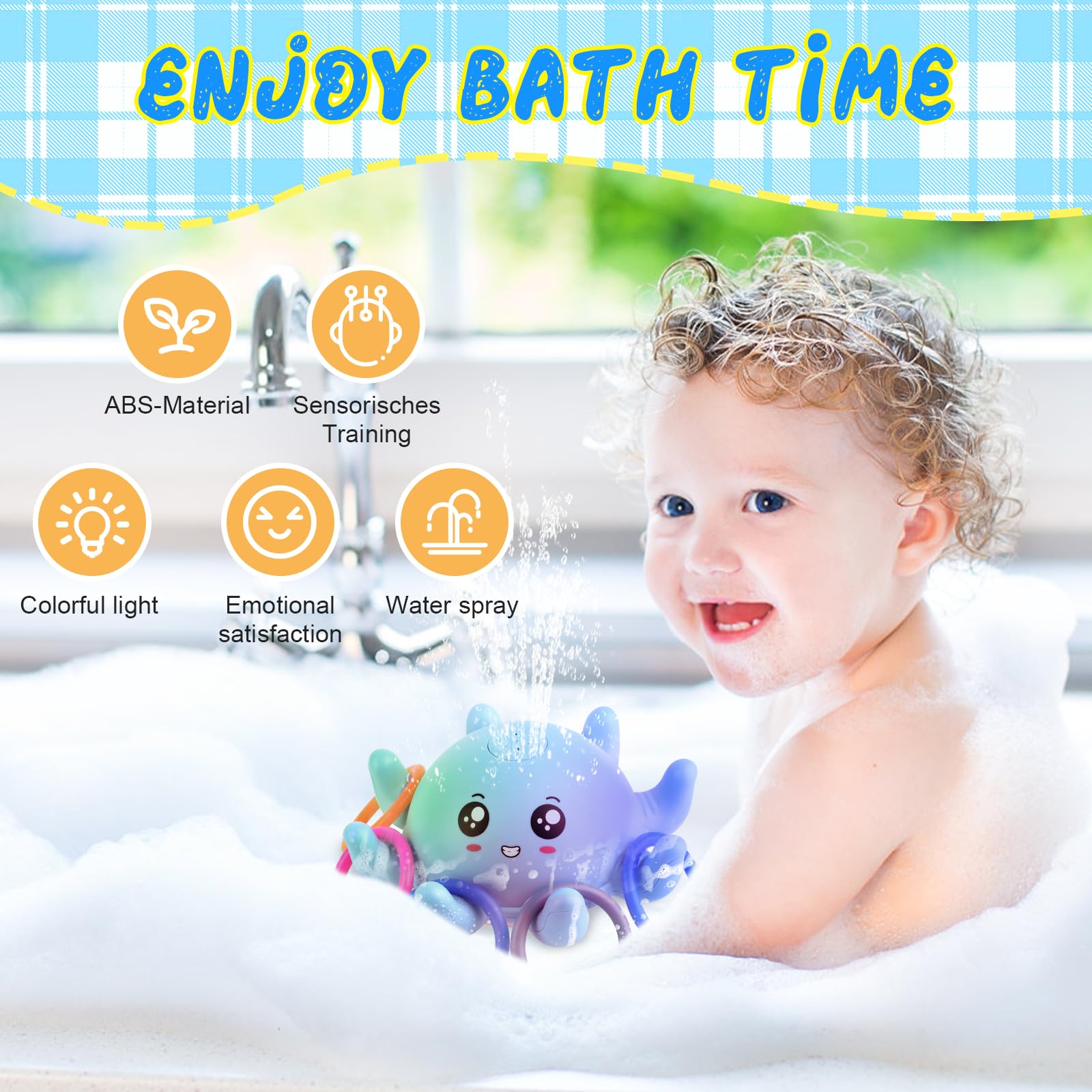 Juguetes pulpo de baño para bebés