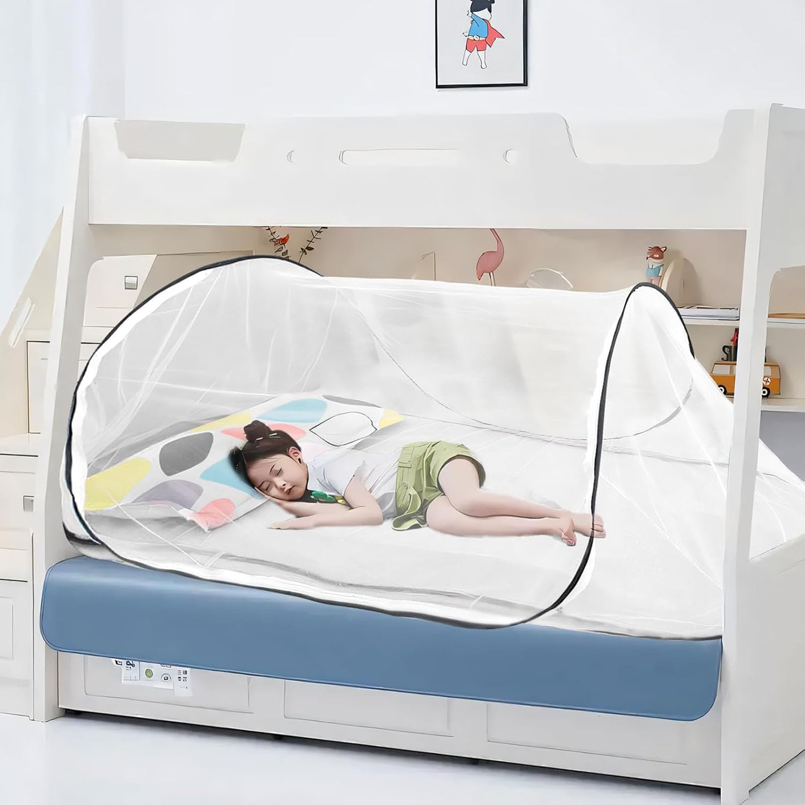 Zanzariera da Viaggio popup, zanzariera da Viaggio Pop-up Mosquito Net, Tenda da Campeggio Portatile, per Campeggio, Viaggio, Famiglia, dormitorio,Nero,200 * 56 * 80cm