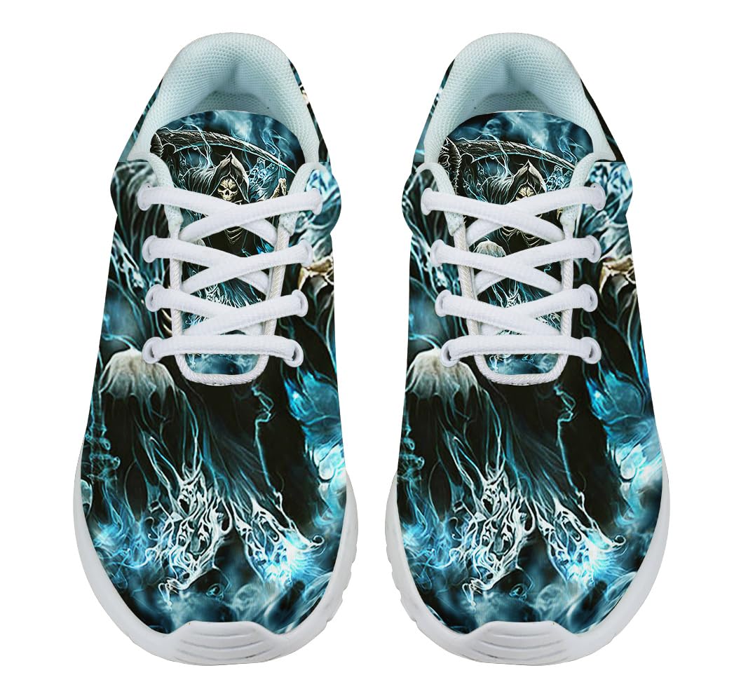 Grim Reaper Halloween Shoes for Women Men Trail Running Casual Fashion Sneakers Slip-on Tennis Shoes