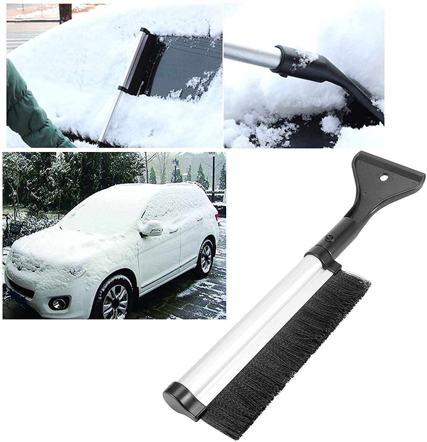 XMING Cepillo de Nieve for Coches, for Barrido de Nieve, Accesorios for automóvil, depilación de Nieve, Extensible,