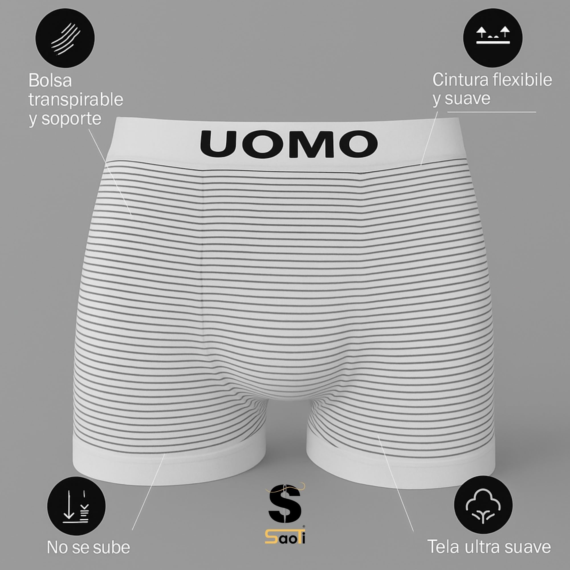 Lot de 12 boxers en microfibre pour homme, sans coutures, doux et confortables, colorés et modernes.