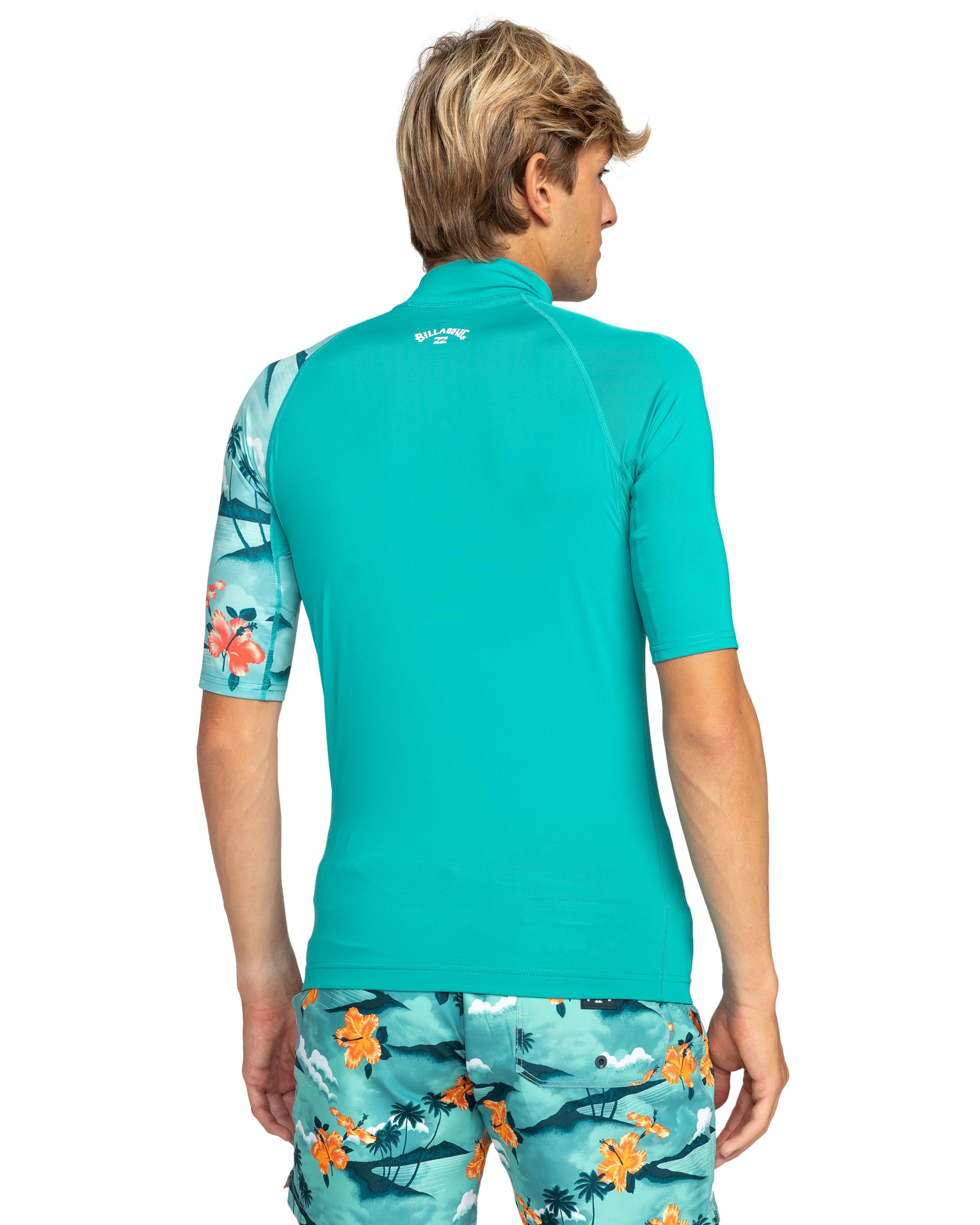 Billabong Lycra de Manga Corta Contrast Allover, para Hombre