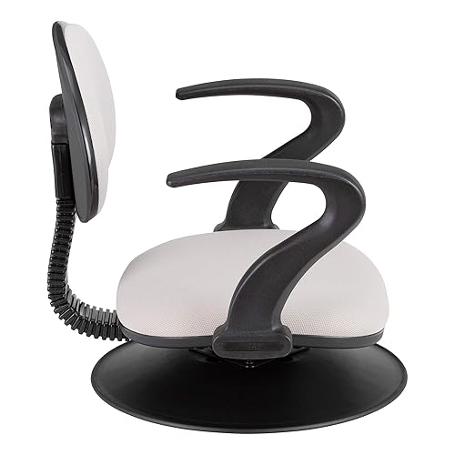 Miniatura 8 de Norwood Commercial Furniture - NOR-ENI200GR-SO - Silla de suelo acolchada giratoria de 360 grados con respaldo y brazos para profesores estudiantes