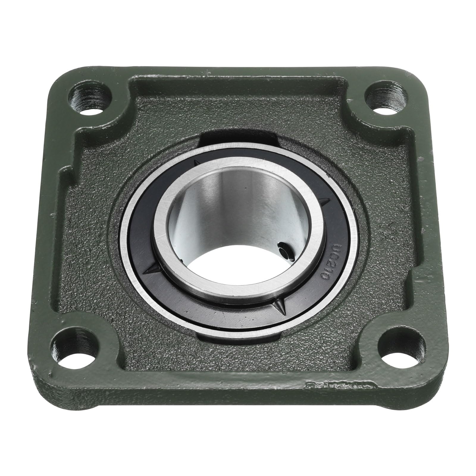 2pz UCF210 Cuscinetti a Blocchetto Cuscino con Foro 50mm Autoallineanti, Cuscinetti Acciaio Cromato Montati Flangia Quadrata con Base Ghisa Solida