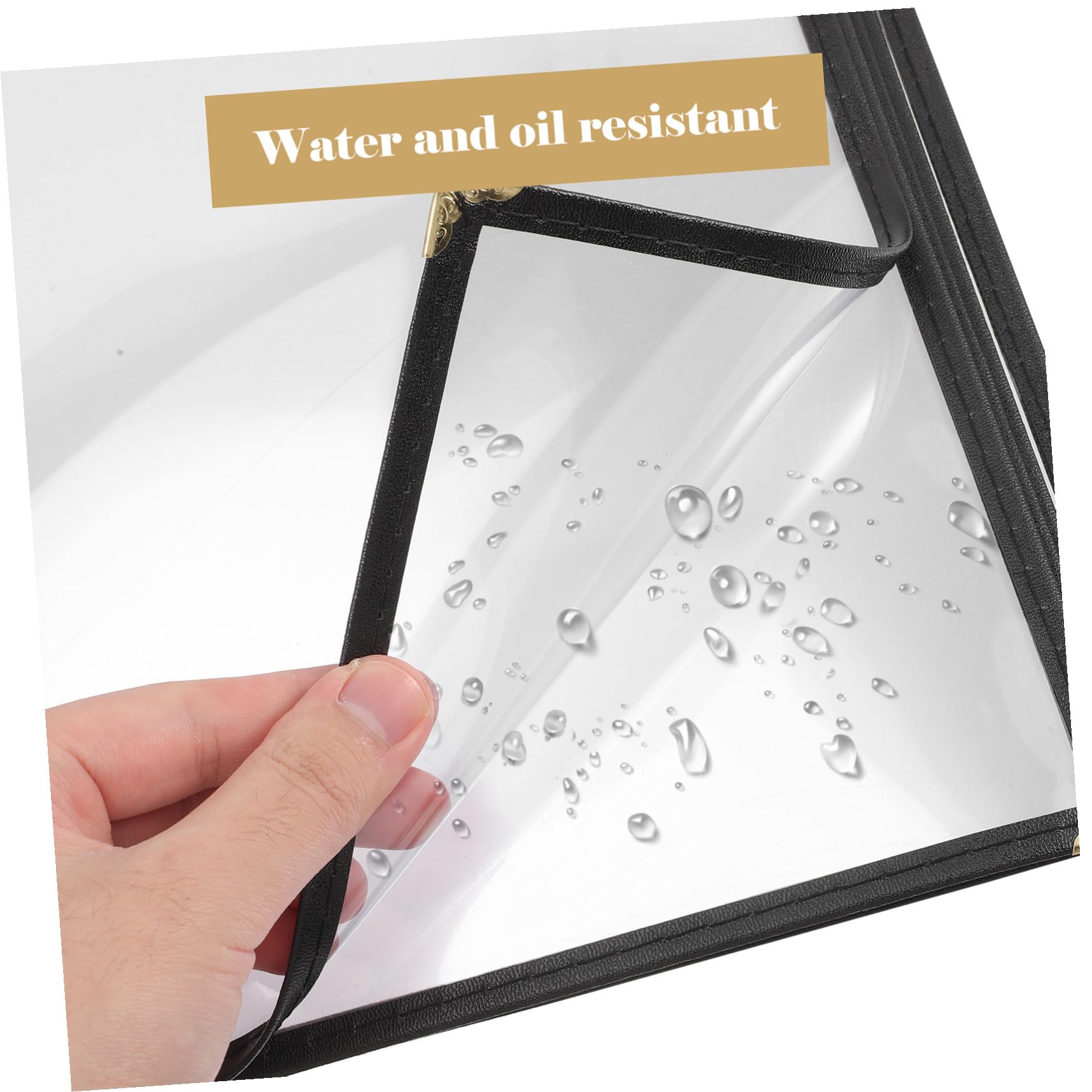 DOITOOL Cubierta Protectora para Menú de Restaurante Transparente PVC Portamenús Ligero y Portátil Soporte para Carta Bar Funda Resistente para Cartas de Páginas