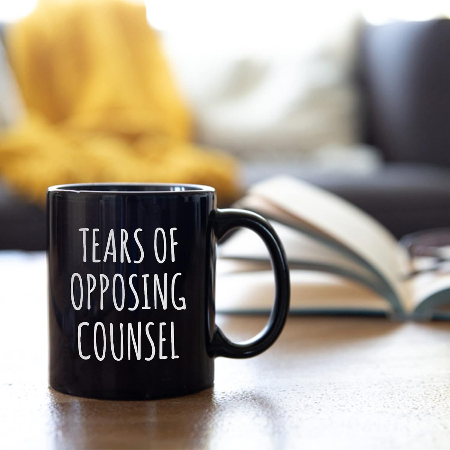 Tears of Opposing Counsel Gift for Attorneys Women Legal Funny Gag Cool Gifts for Lawyers Men Law school graduation Coffee Mug Black 11oz - Image 2