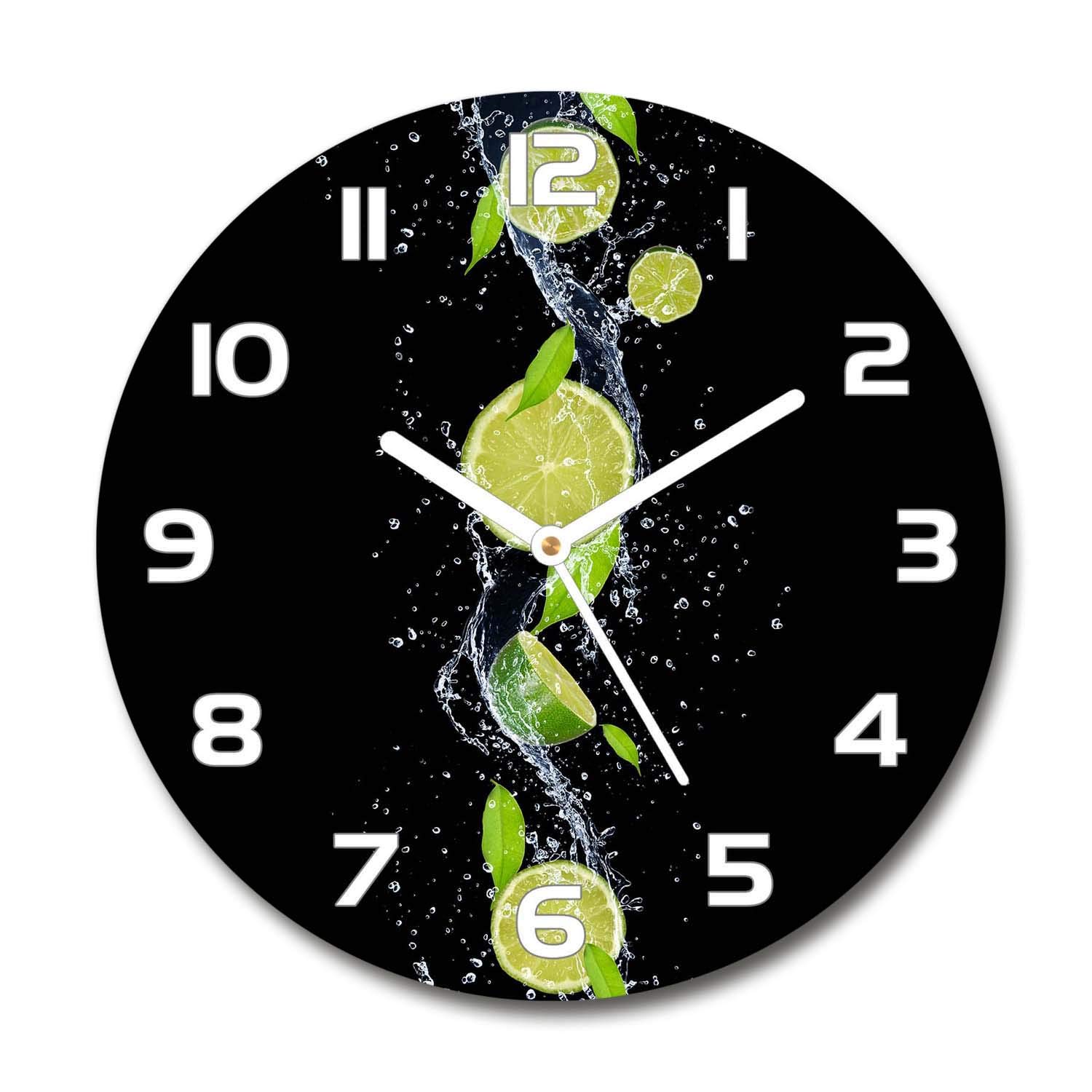 Horloge en verre 60x60cm de sécurité Tulup au design haut de gamme et silencieux