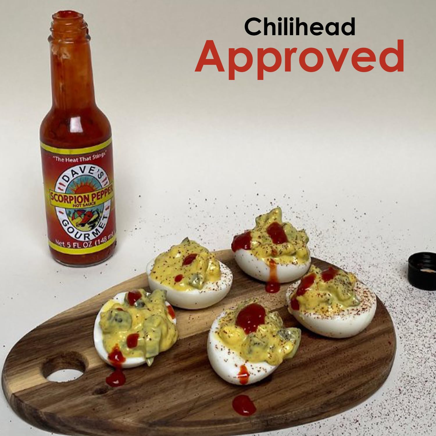 Dave's Gourmet Scorpion Pepper Hot Sauce - Extract-Free Insanely Hot Flavor - Hot Sauce for Burgers, Stews, Tacos, Pizza & More - Spicy Gluten-Free, Low Fat and Sodium - 5oz (Pack of 3)