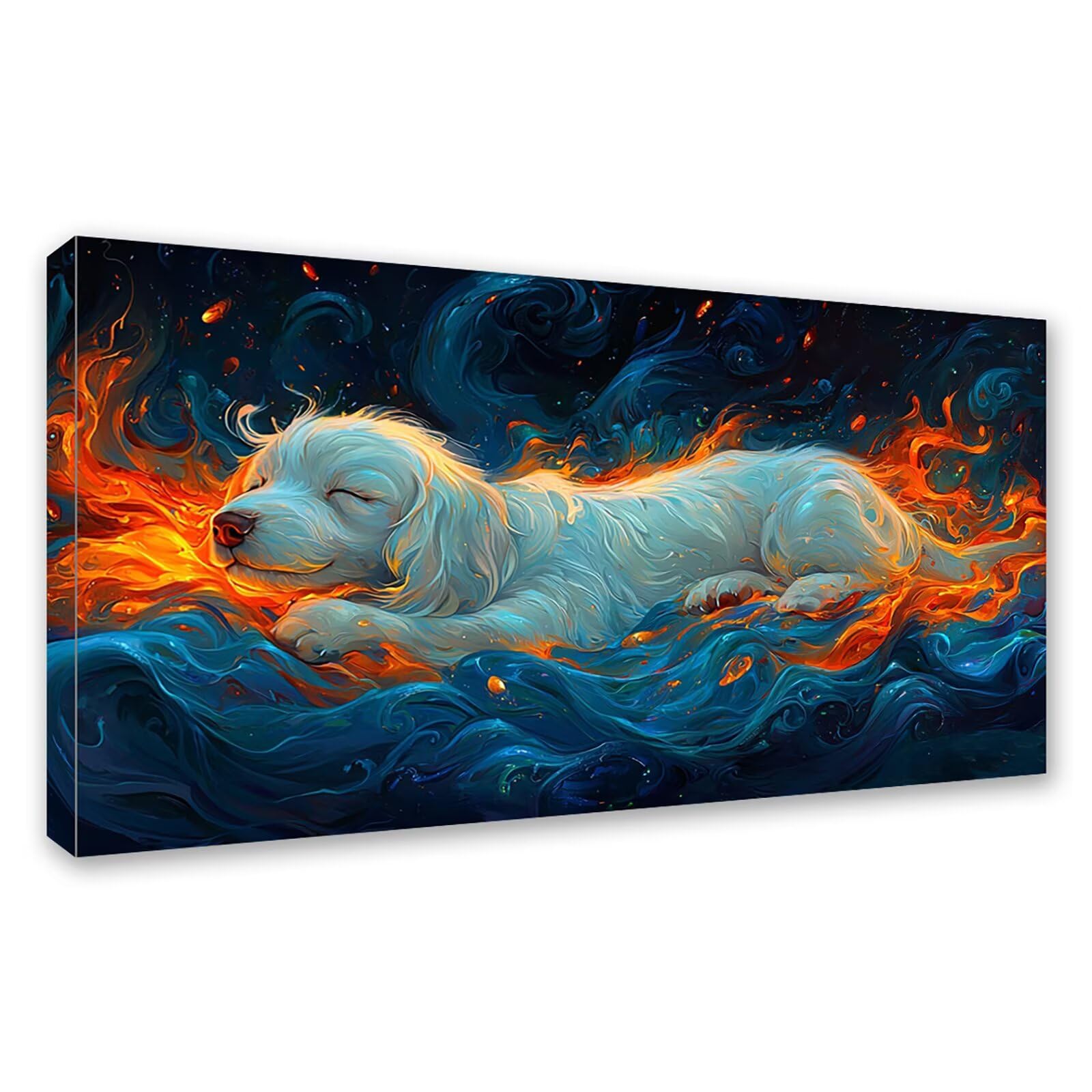 Diamond Painting Adultos Animal Pintura Diamante, Perro Diamond Painting 5D Completo, DIY Cuadrado Bordado Punto de Cruz Cuadros de Diamantes Kit para Decoracion Hogar, Regalo Mujer 160x80cm 0J-430