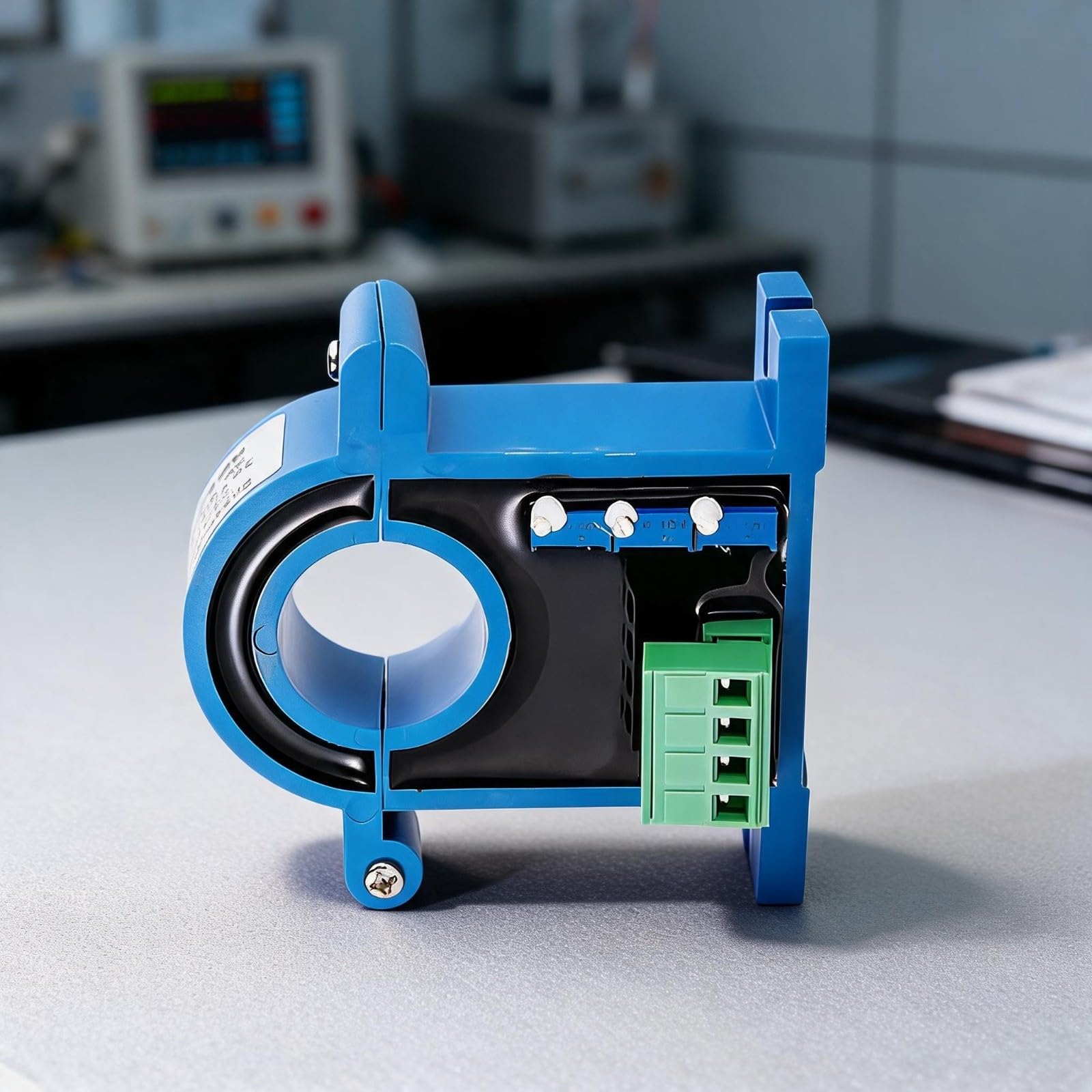 Transformador de corriente JXK-7-VD-25, AC/DC 0-300A, salida 4-20 mA, DC24V, apertura de 25 mm, para carril DIN, alta precisión 0,2/0,5, azul (DC0-150 A)