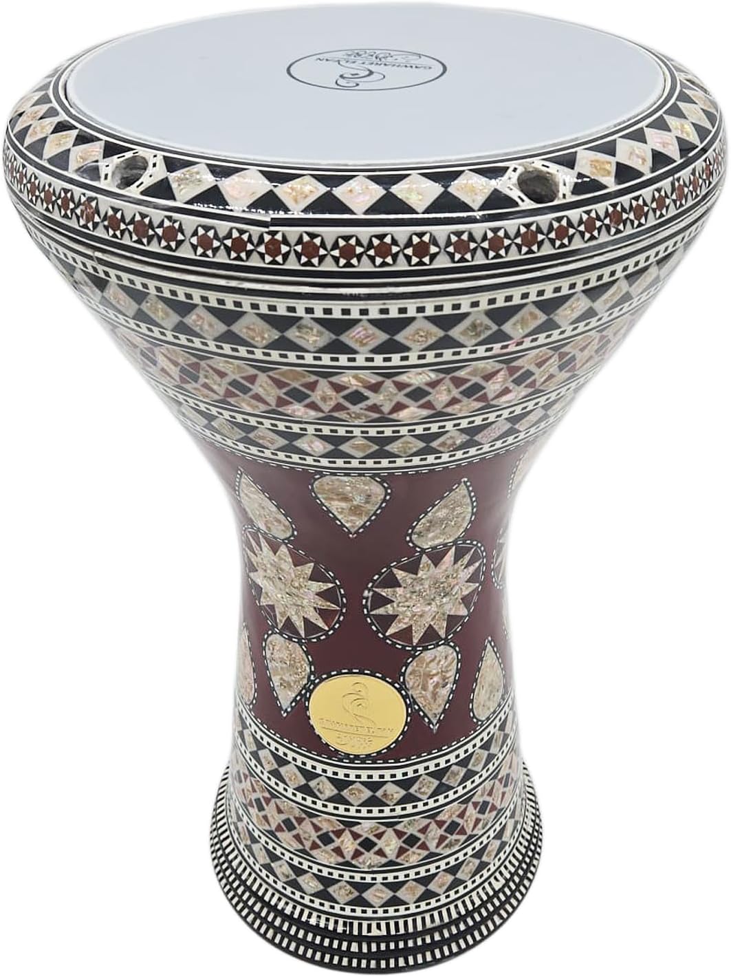 New! Gawharet El Fan Classic 17" Mother of Pearl Darbuka Drum Percussion (Jabbah)