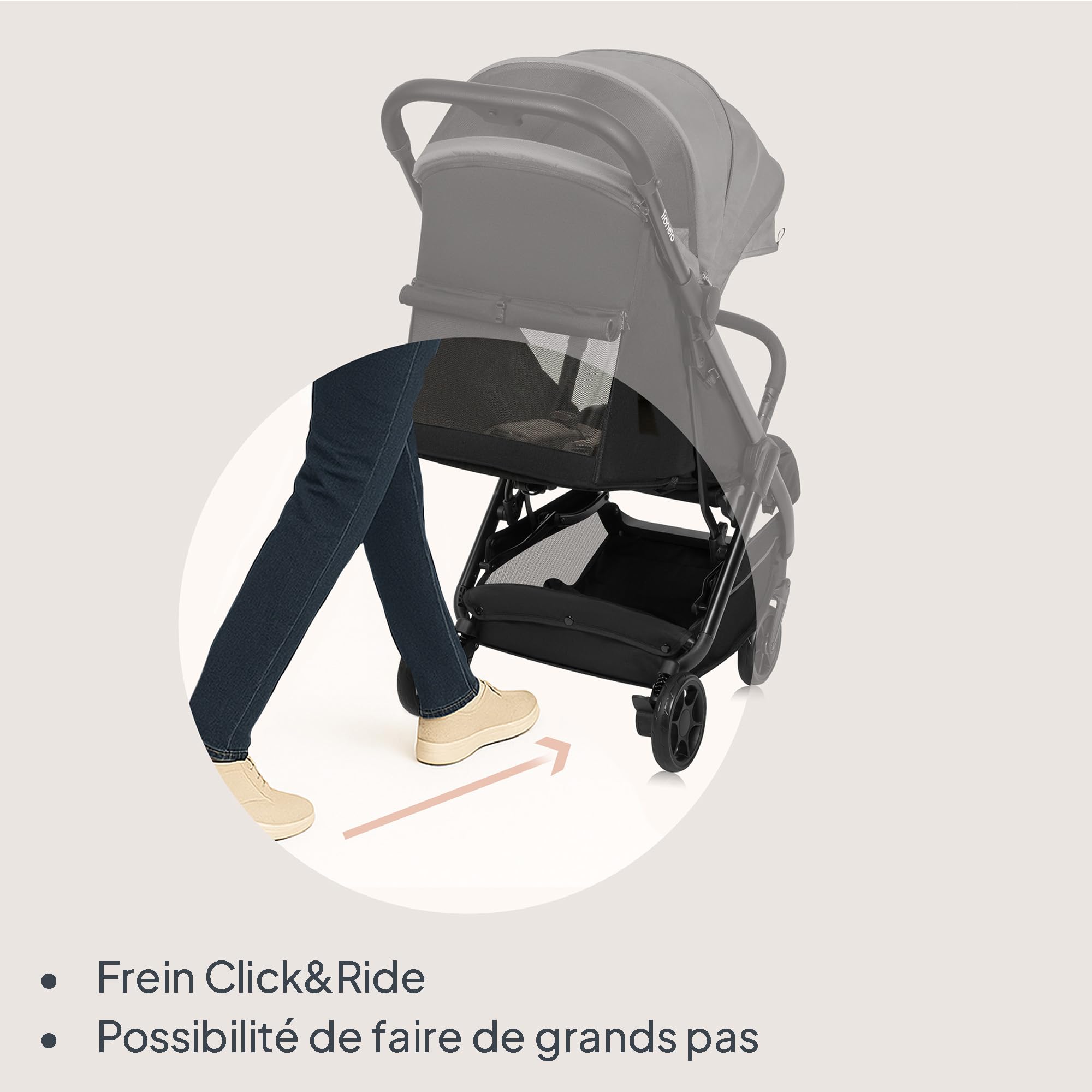 LIONELO Julie Air Poussette Canne jusqu'à 22 kg de 6 m à 4 ans Pour Avion Roues pivotantes à 360 ° Suspension Pliage avec Une Main Réglage du Dossier Canopy UPF50+, Légère (Grey)
