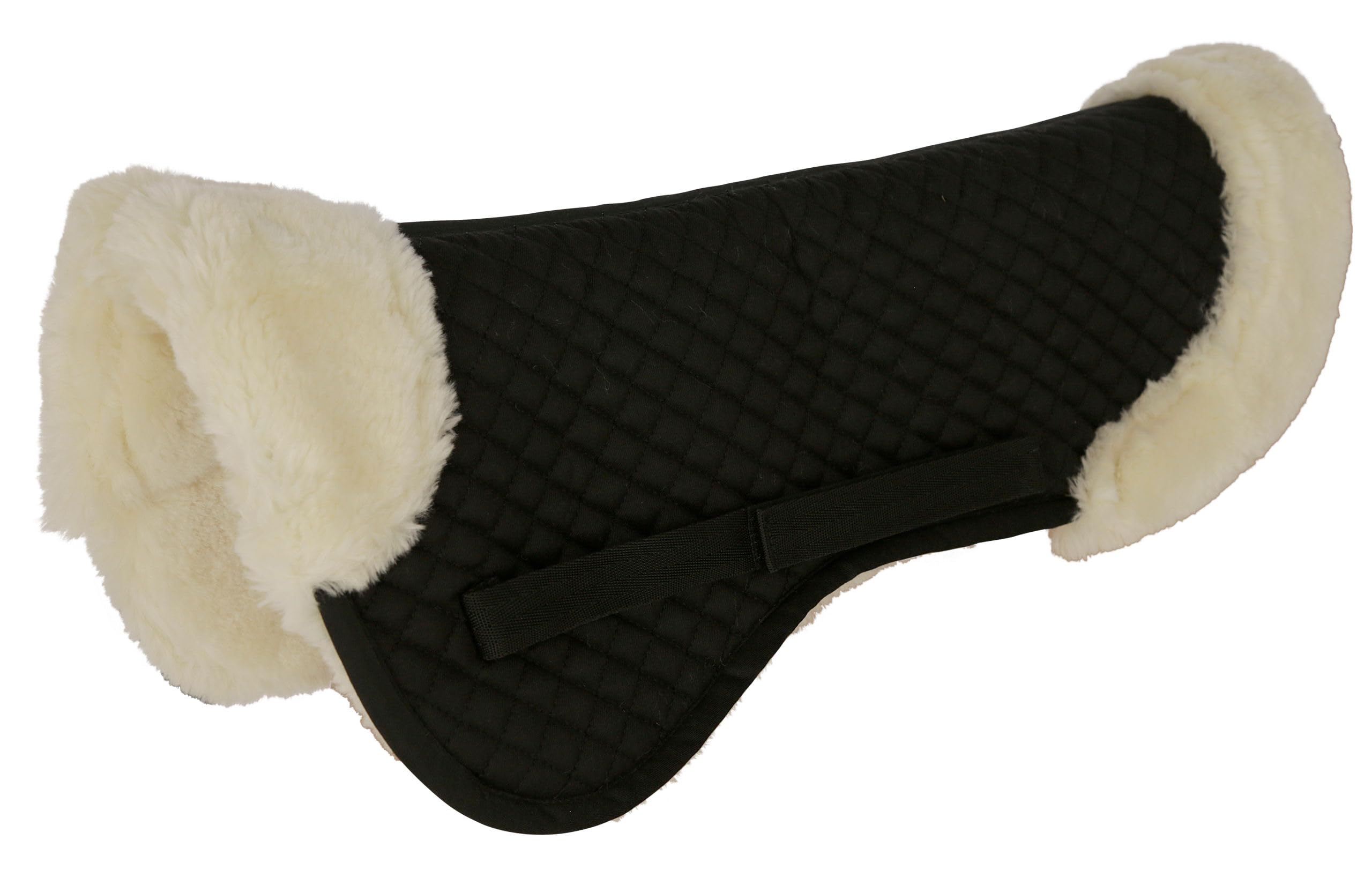 Correctie zadelkussen antislip zwart, imitatiebont pony